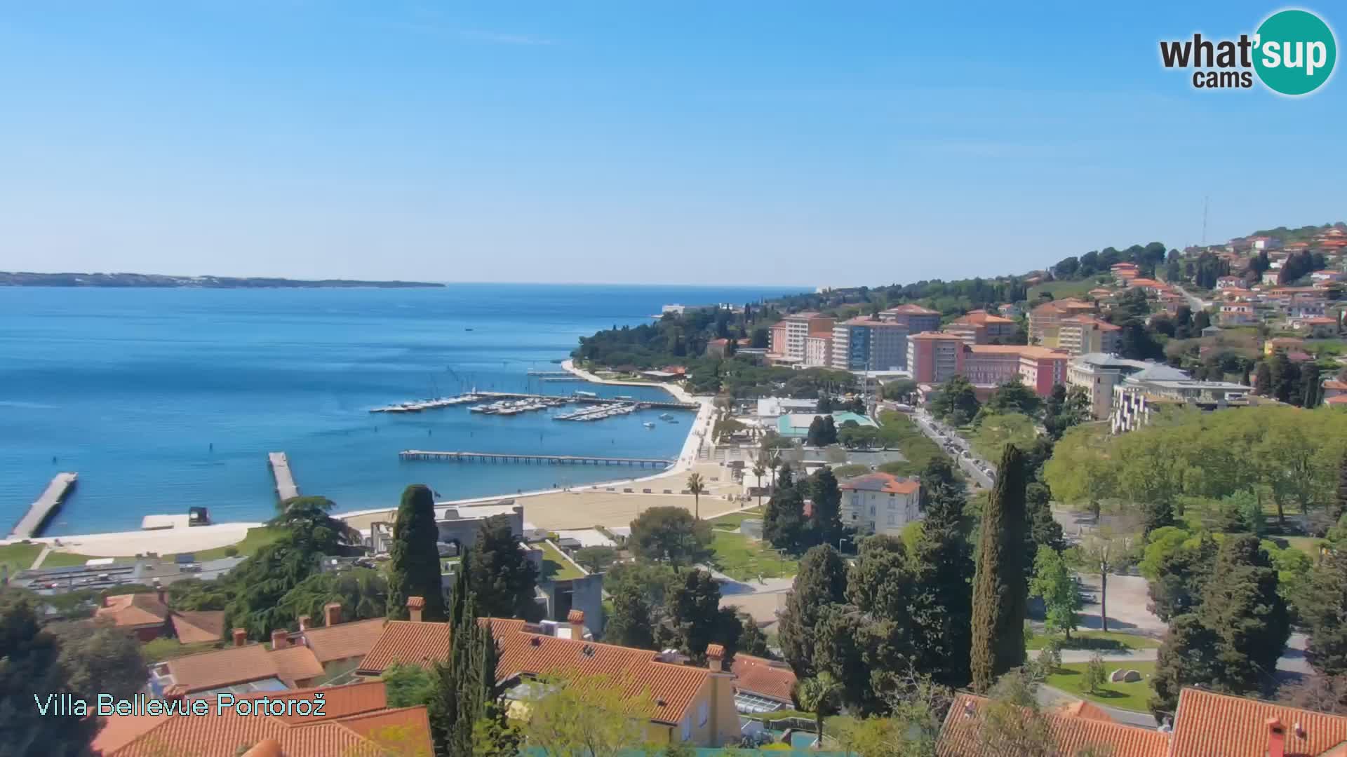 Portorož camera en vivo – Panorama Villa Bellevue
