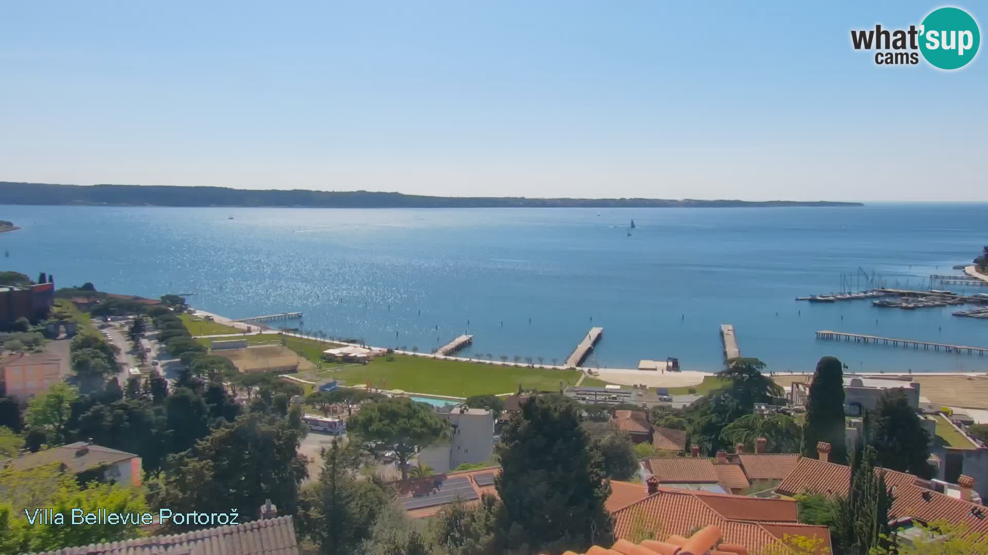 Portorož web kamera – pogled sa Villa Bellevue
