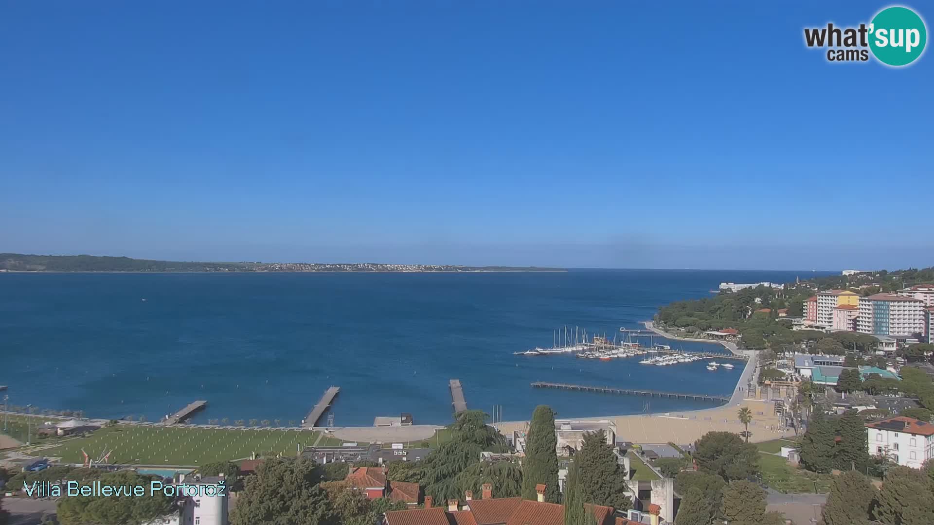 Portorož web kamera – pogled sa Villa Bellevue