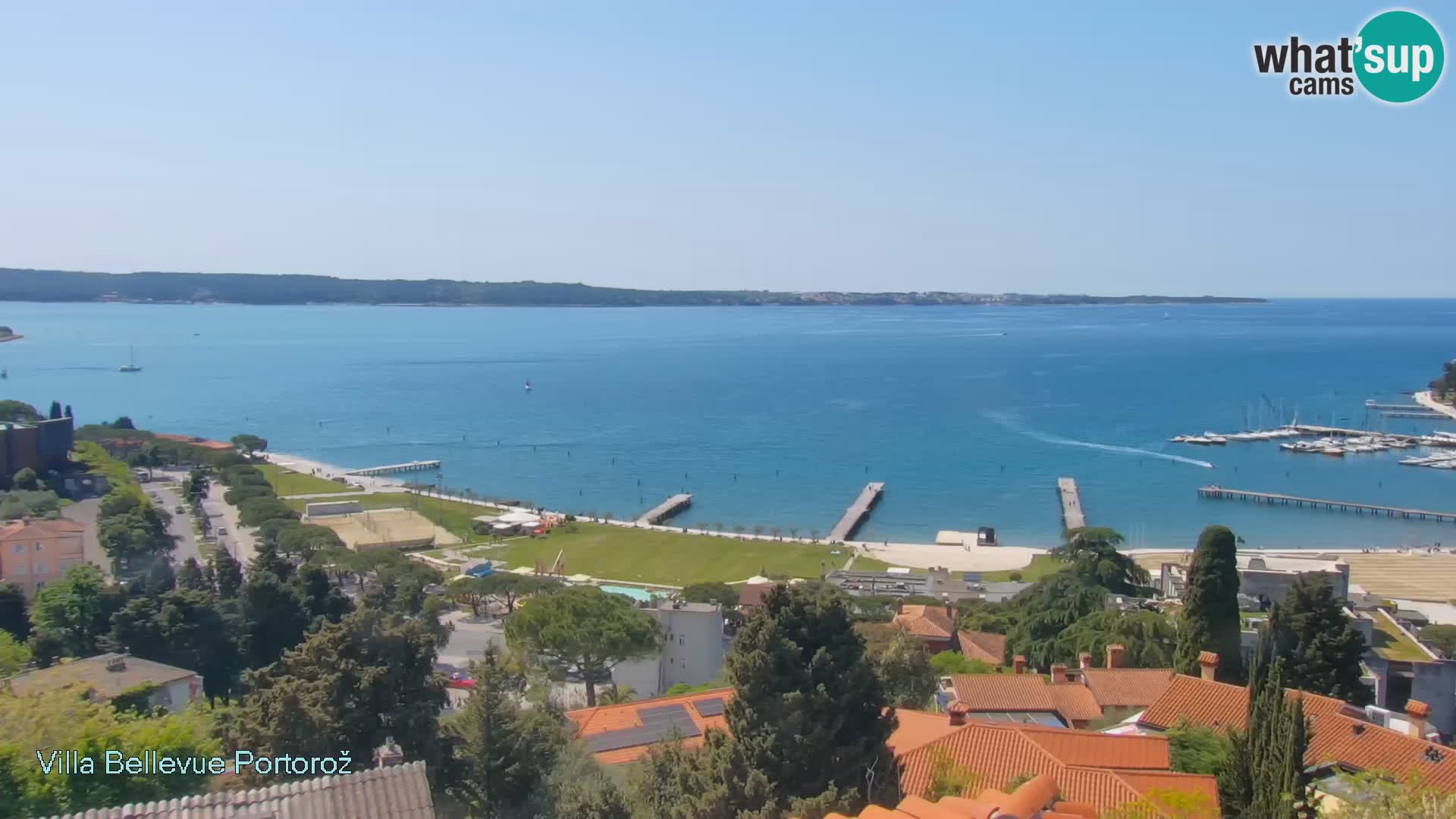 Portorož web kamera – pogled sa Villa Bellevue