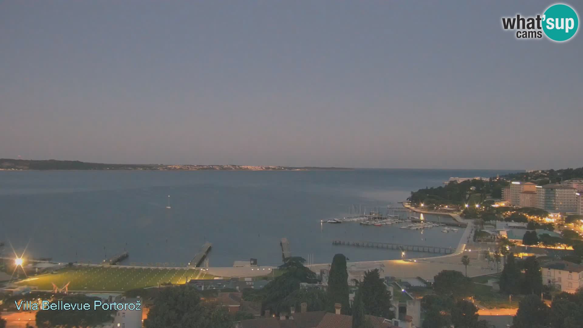 Portorož spletna kamera – pogled z Villa Bellevue