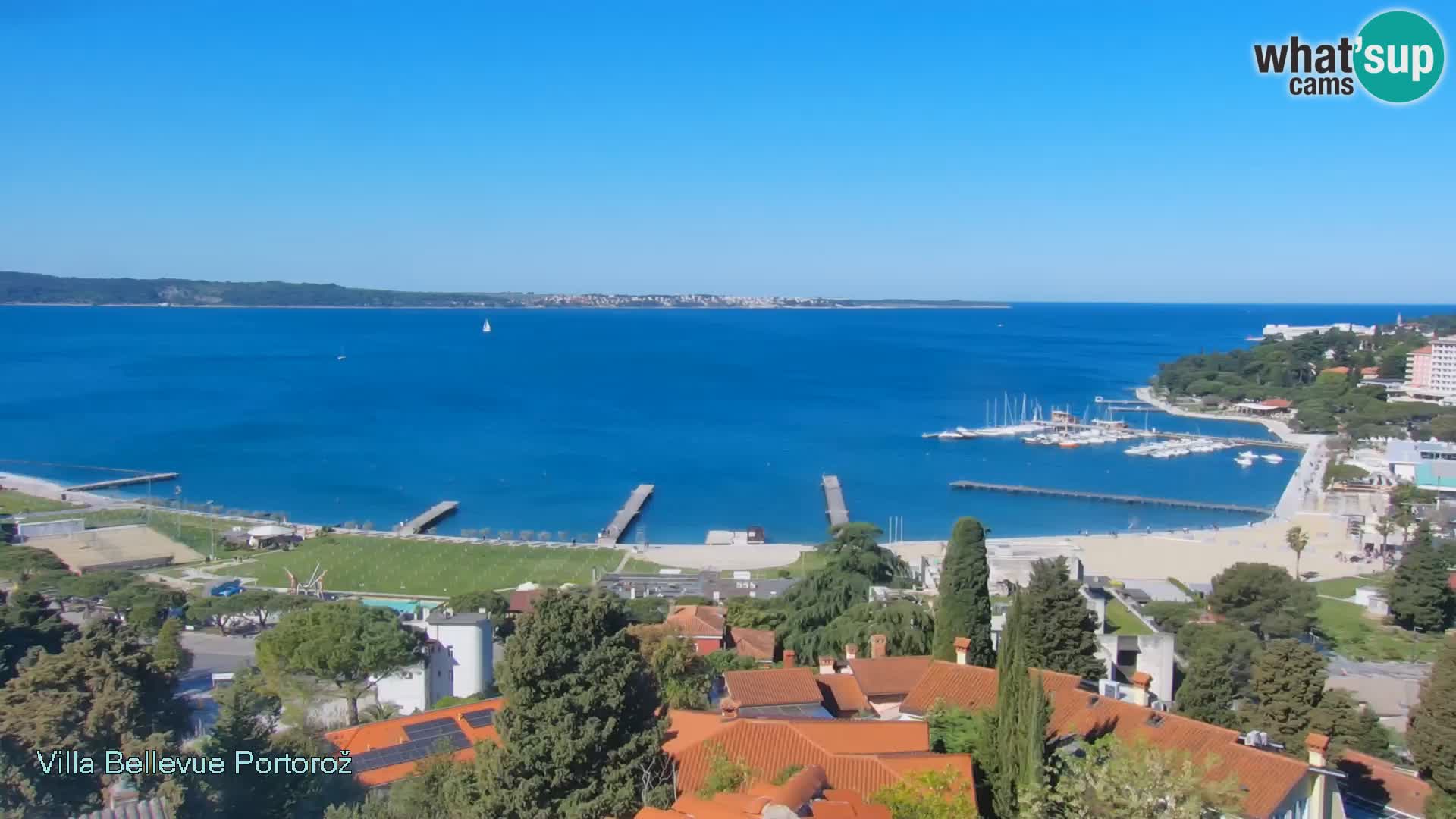 Portorož camera en vivo – Panorama Villa Bellevue