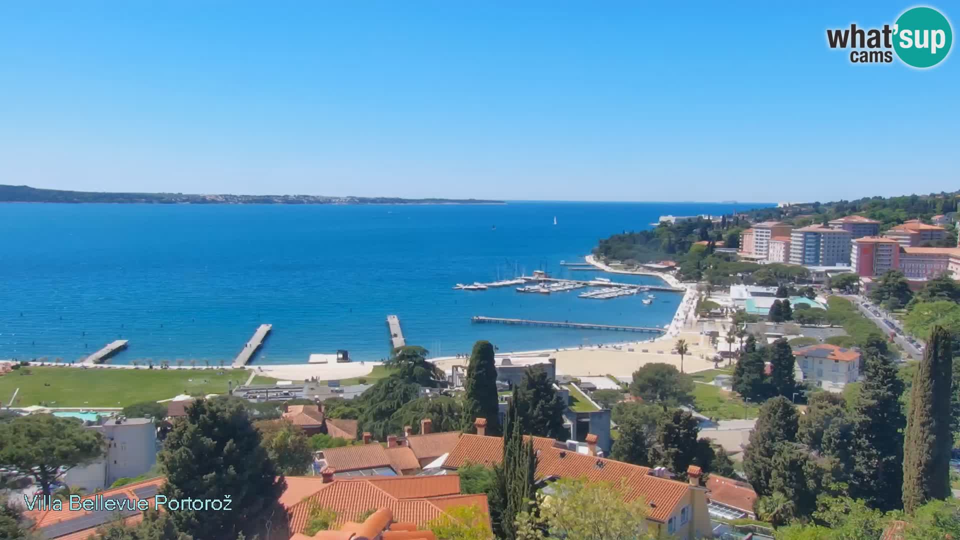 Portorož camera en vivo – Panorama Villa Bellevue