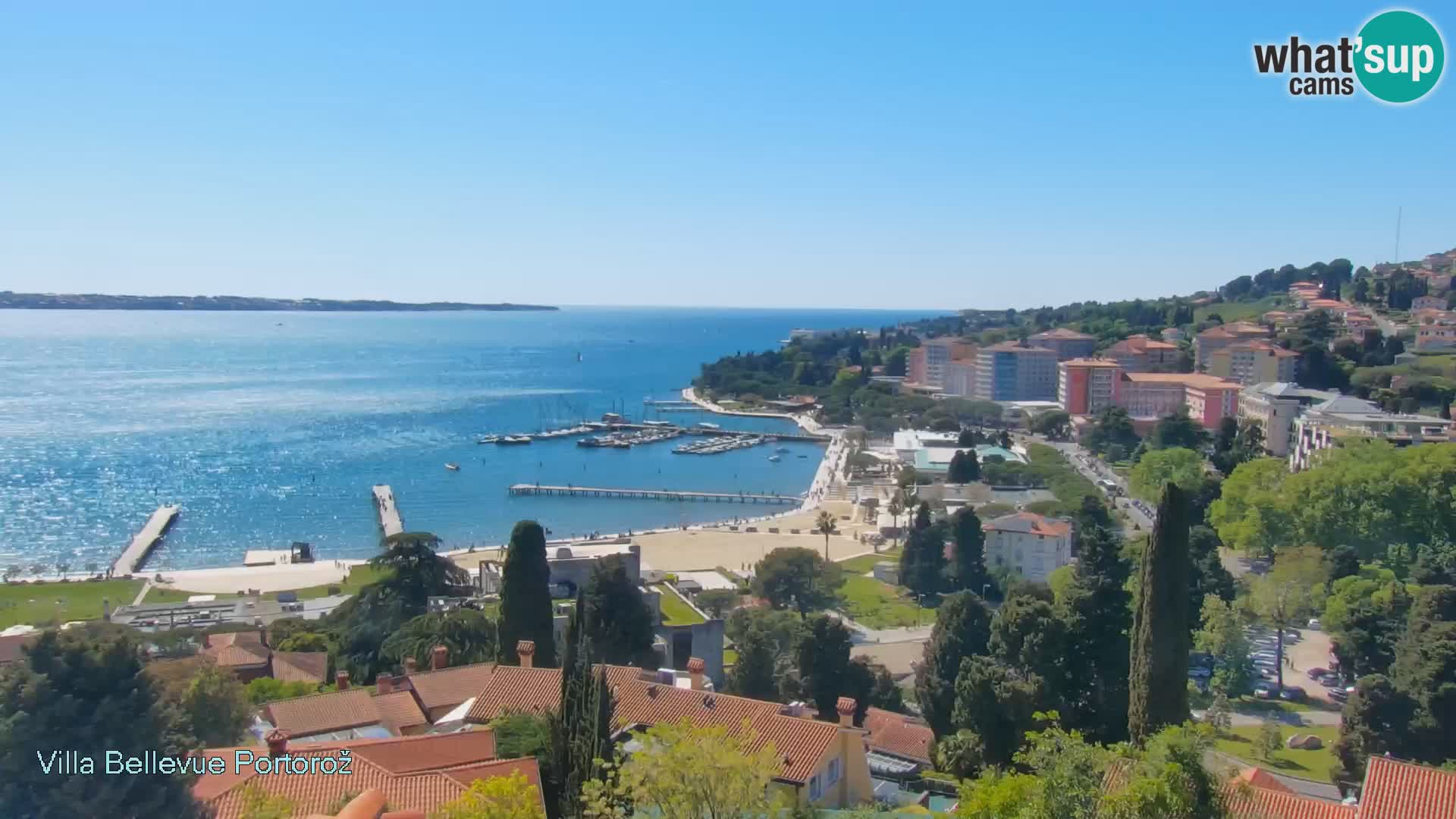 Portorož camera en vivo – Panorama Villa Bellevue