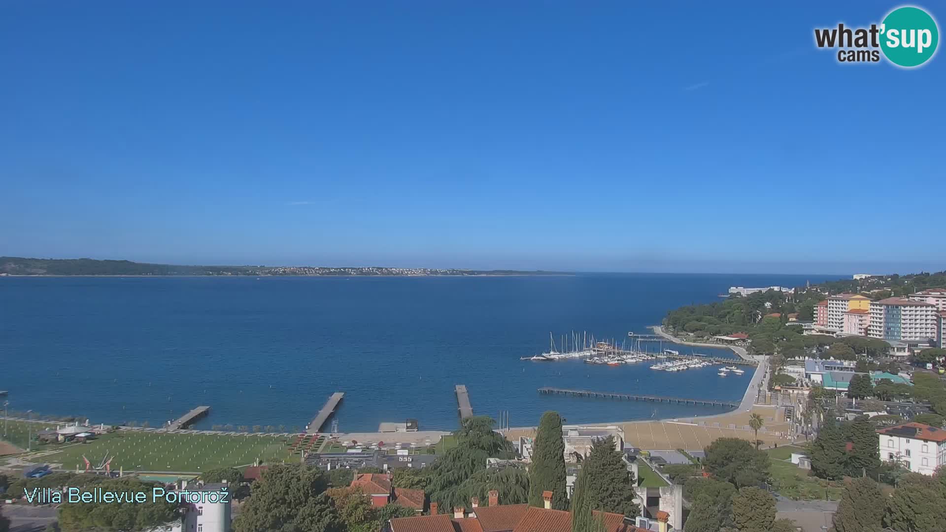 Portorož camera en vivo – Panorama Villa Bellevue