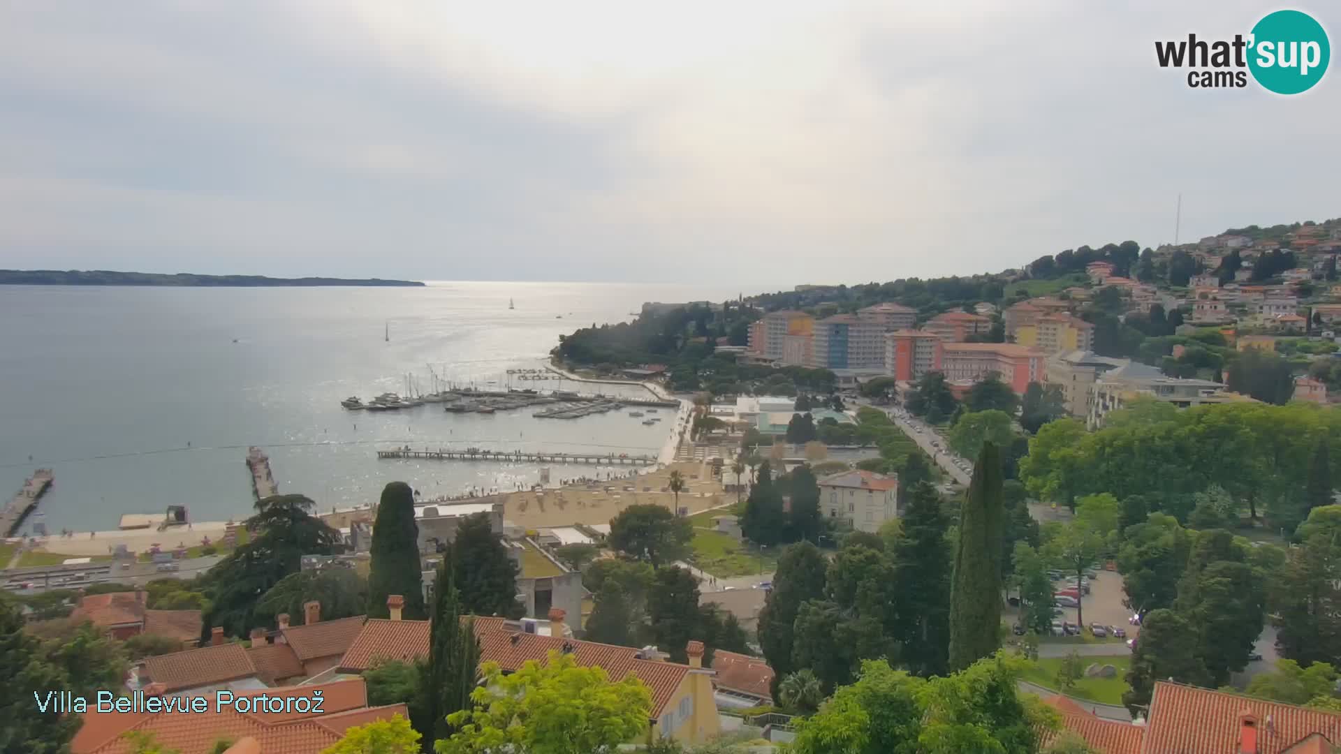 Portorož web kamera – pogled sa Villa Bellevue