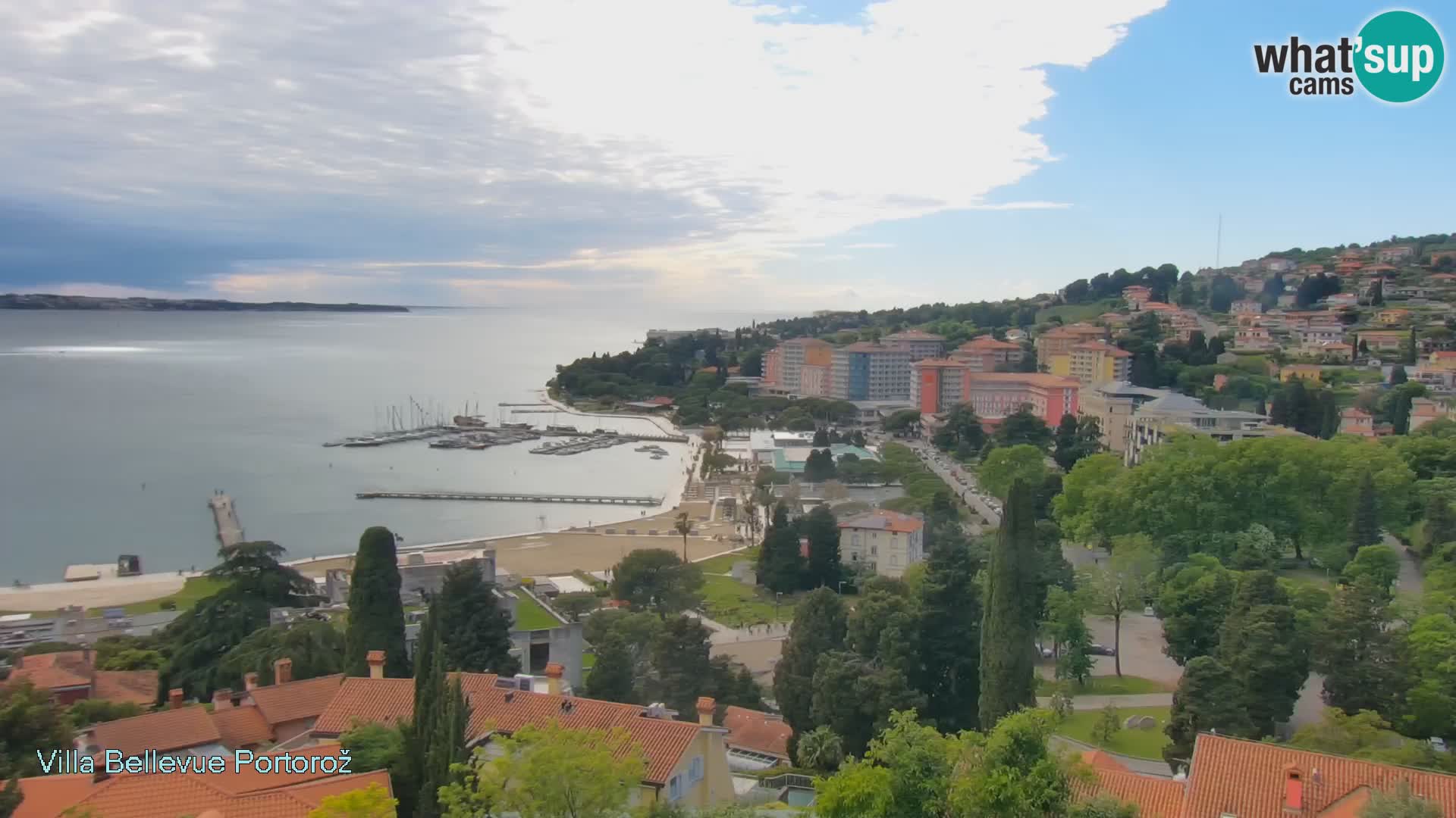 Portorož web kamera – pogled sa Villa Bellevue