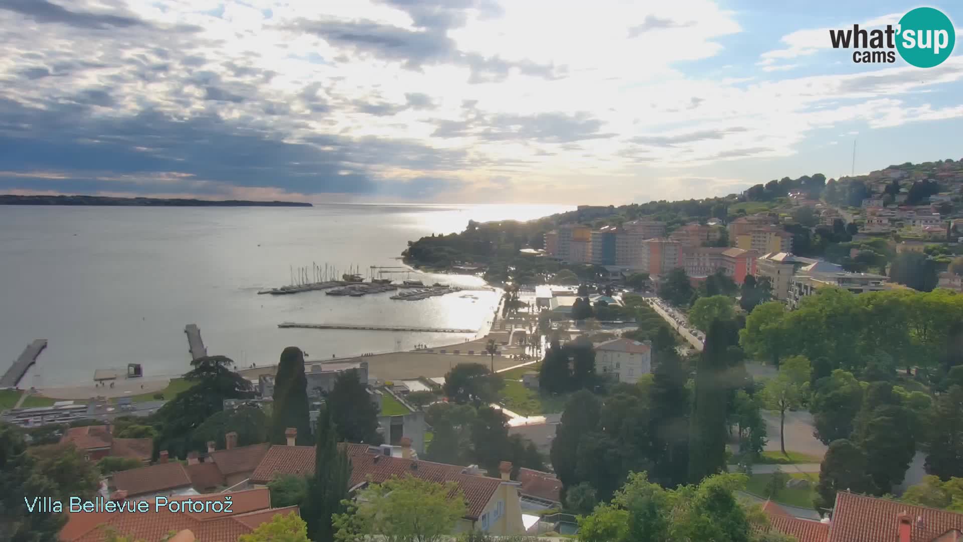 Portorož web kamera – pogled sa Villa Bellevue