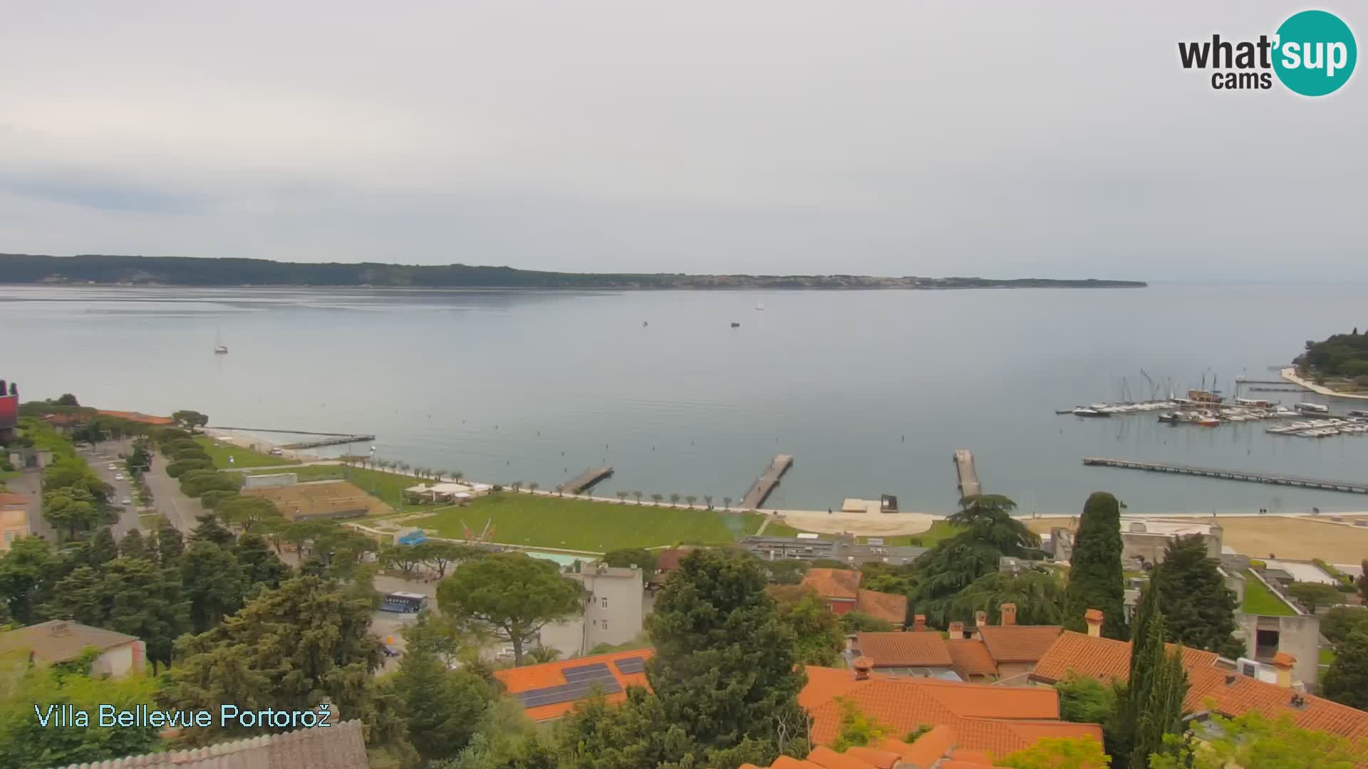 Portorož web kamera – pogled sa Villa Bellevue