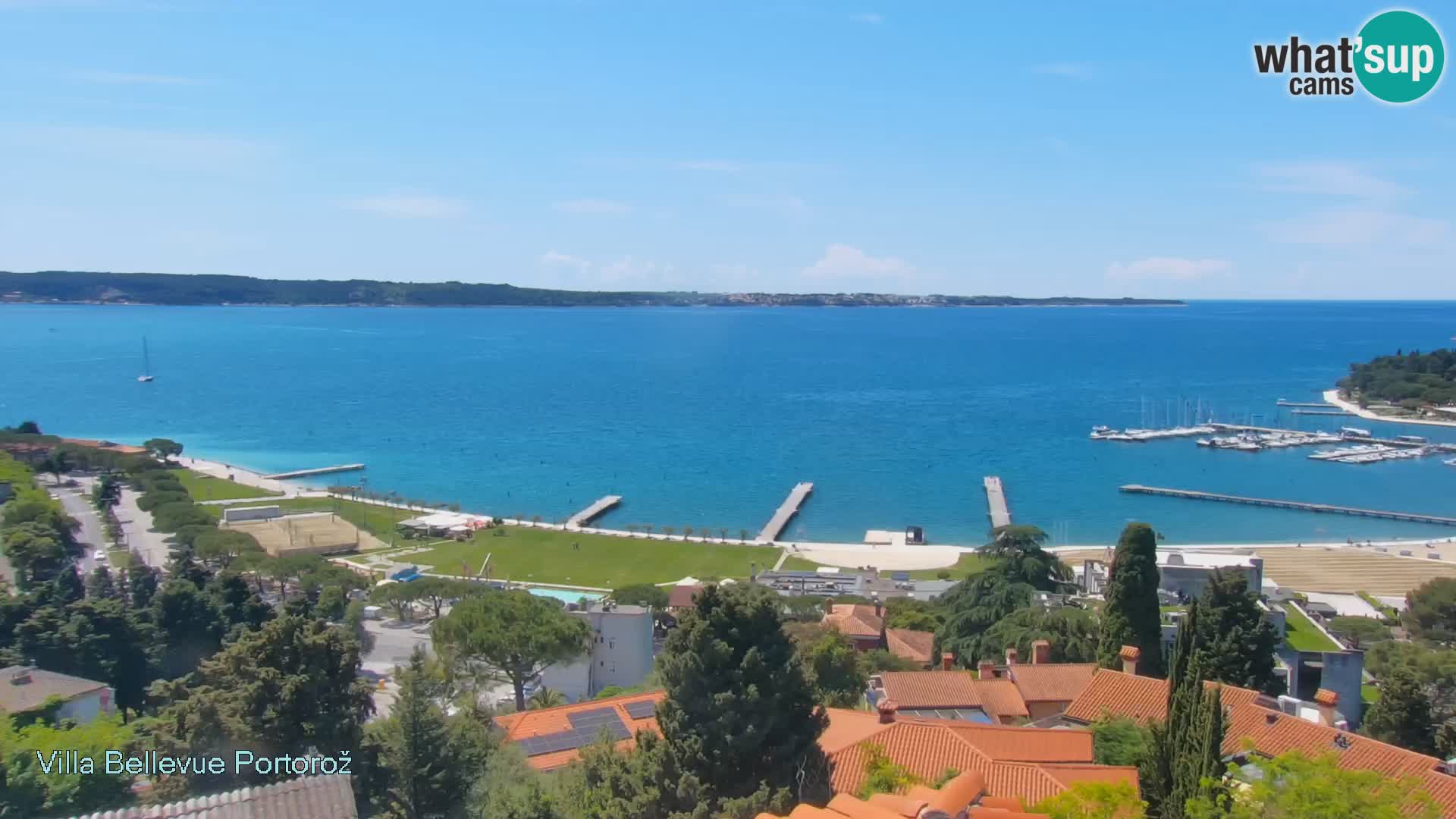 Portorož web kamera – pogled sa Villa Bellevue