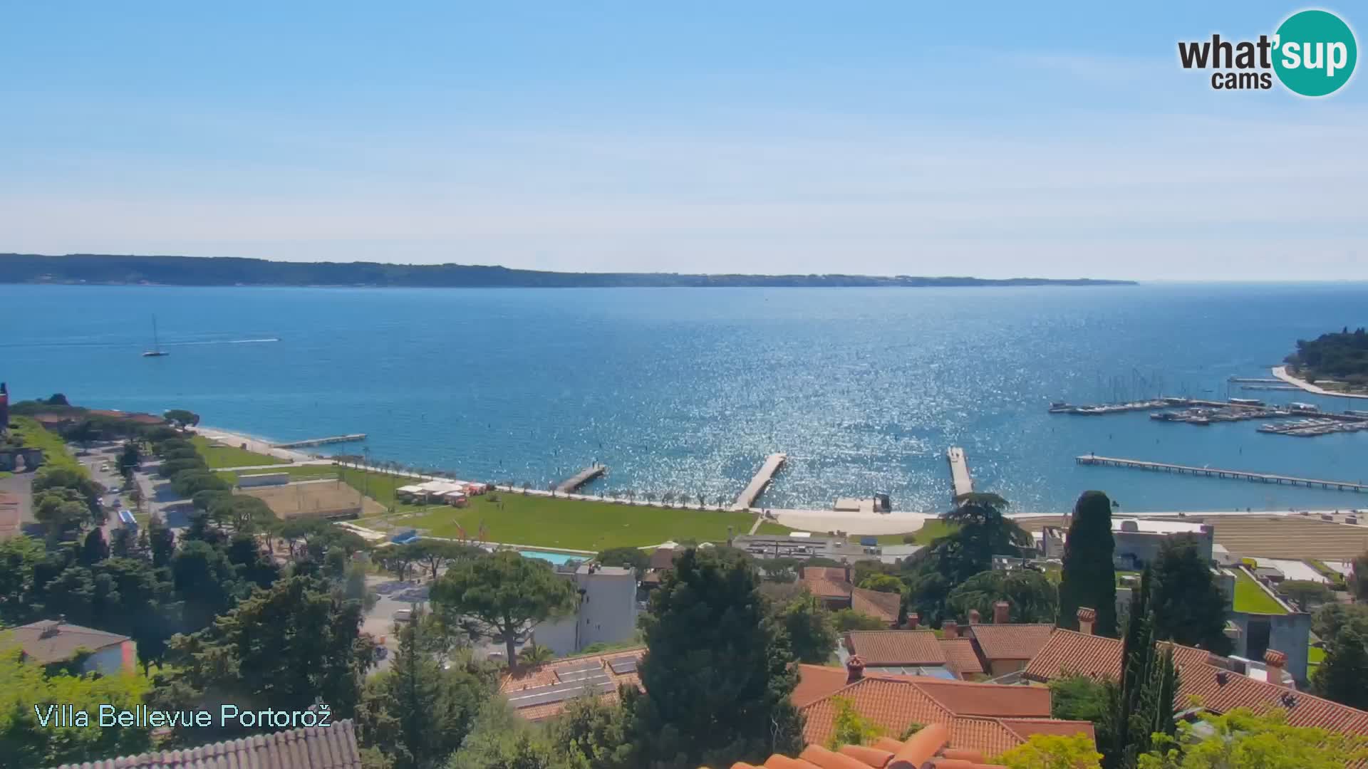 Live webcam Portorož – Panorama dalla Villa Bellevue