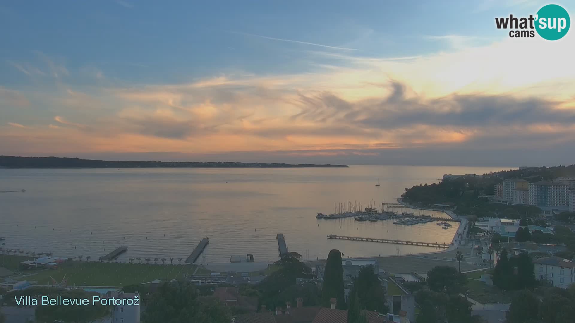Portorož web kamera – pogled sa Villa Bellevue