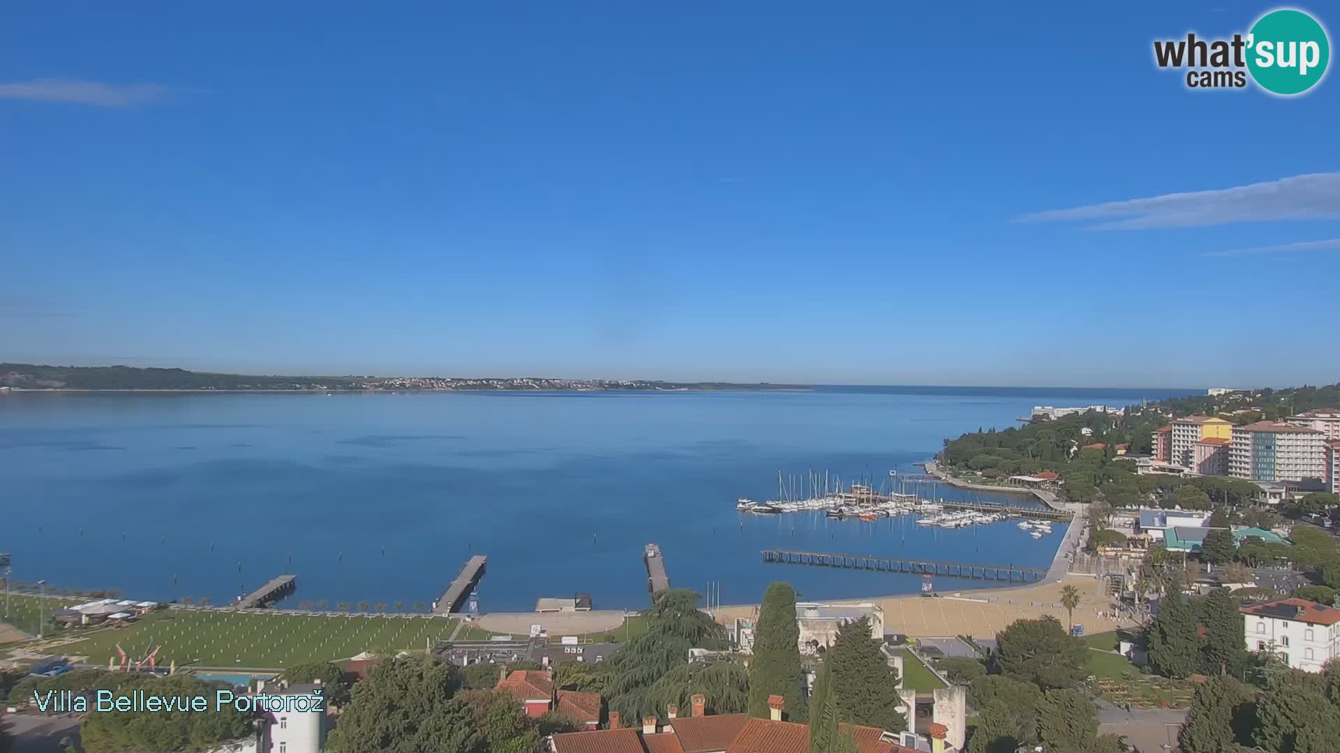 Portorož camera en vivo – Panorama Villa Bellevue