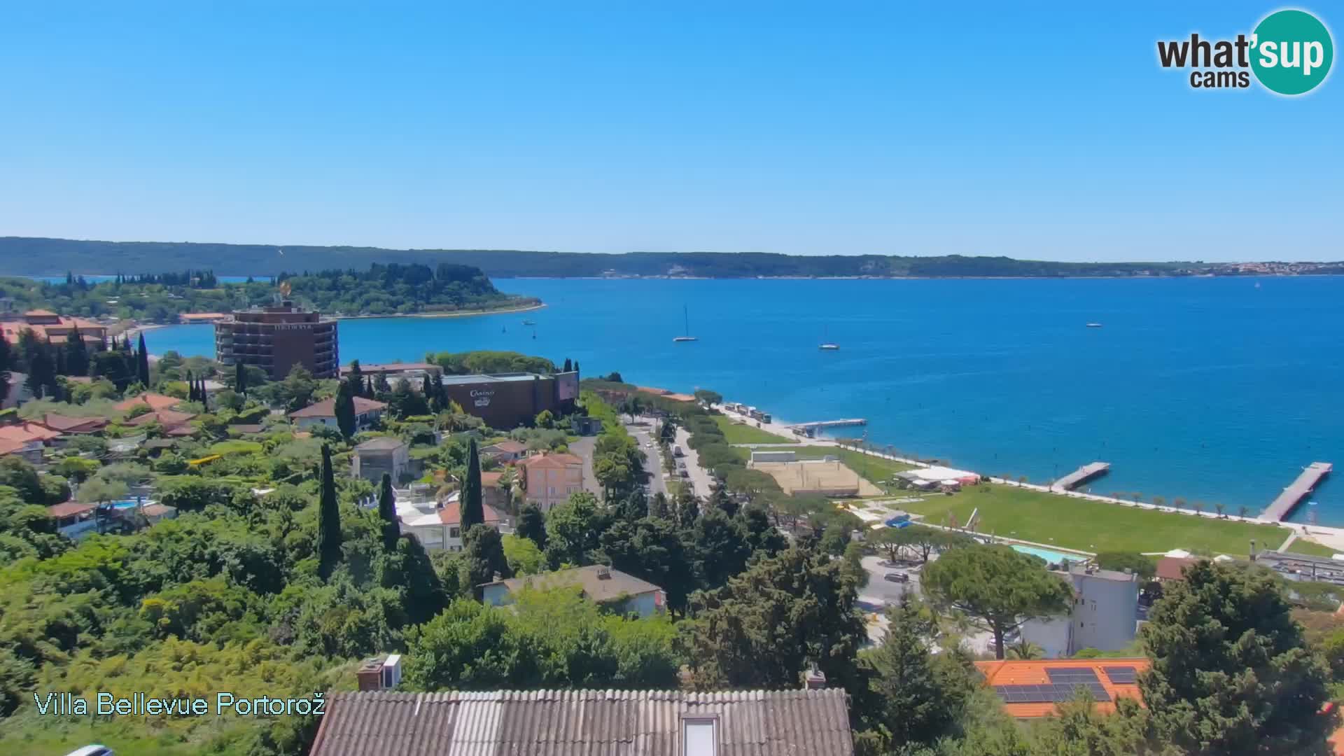 Portorož web kamera – pogled sa Villa Bellevue