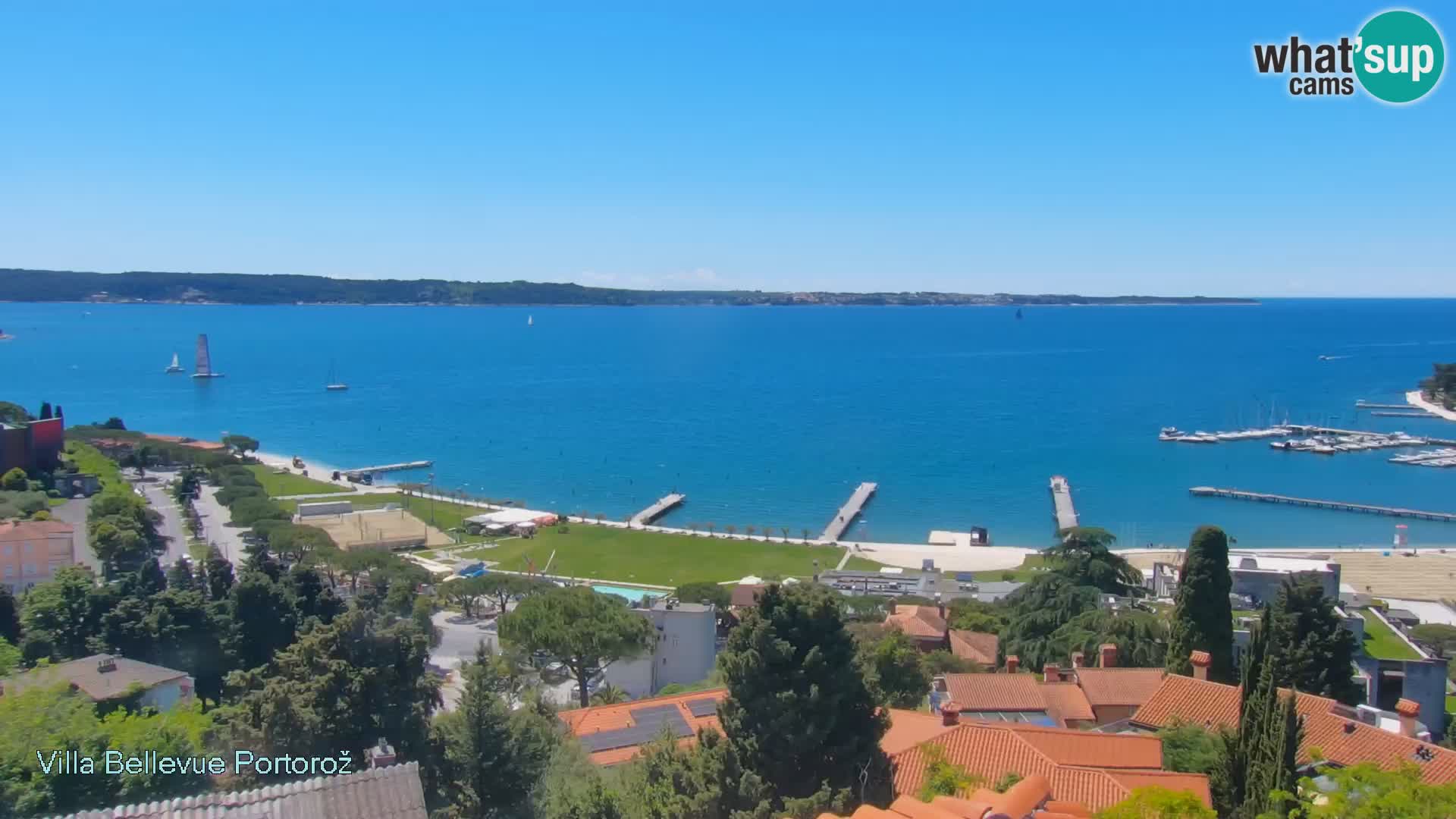 Portorož camera en vivo – Panorama Villa Bellevue