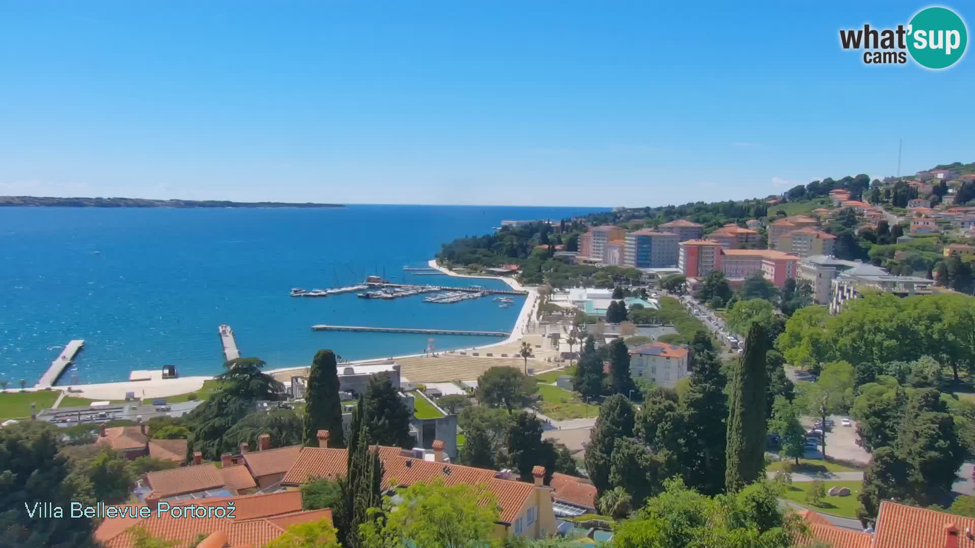 Portorož web kamera – pogled sa Villa Bellevue