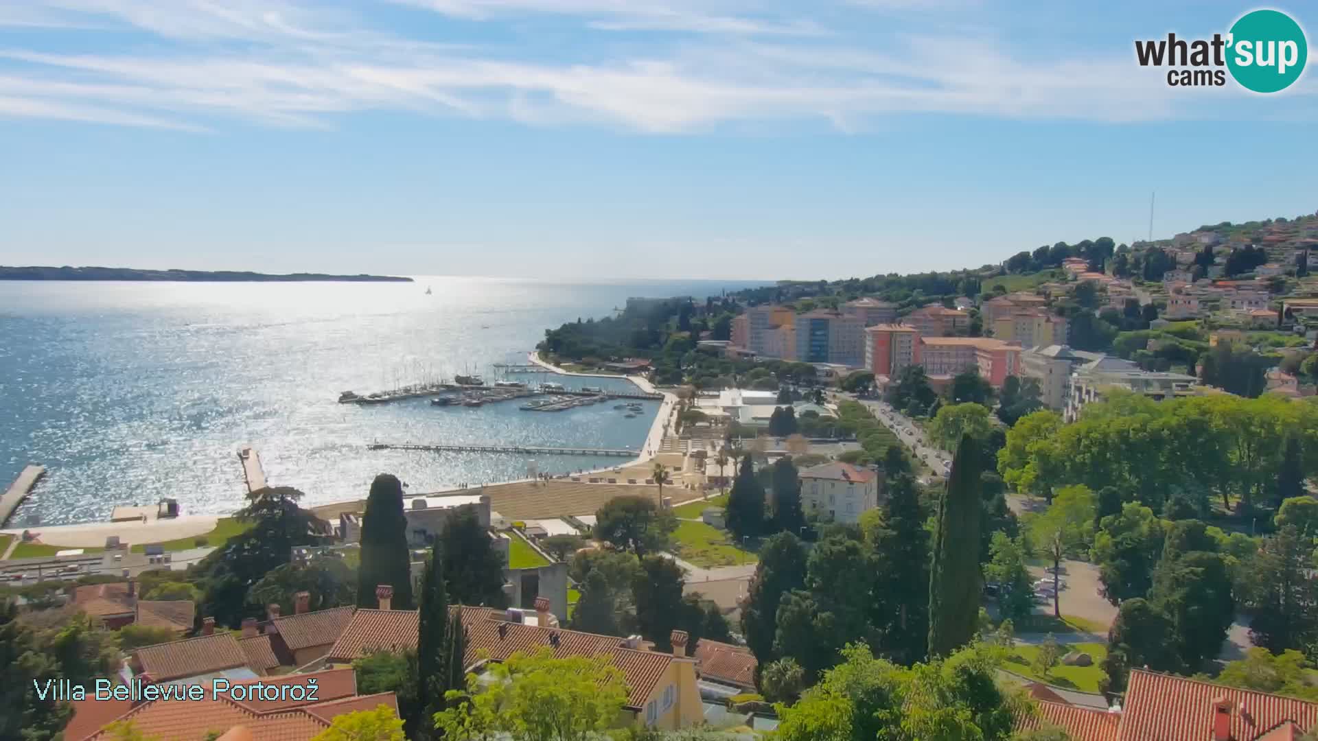 Portorož web kamera – pogled sa Villa Bellevue