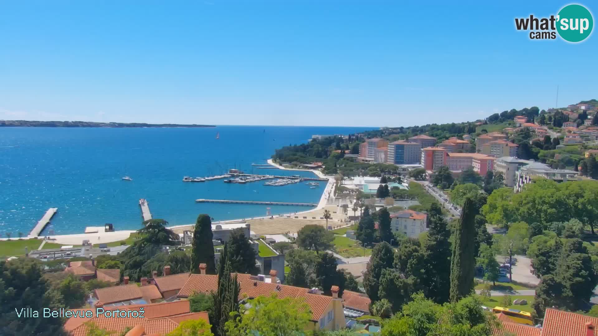 Portorož camera en vivo – Panorama Villa Bellevue