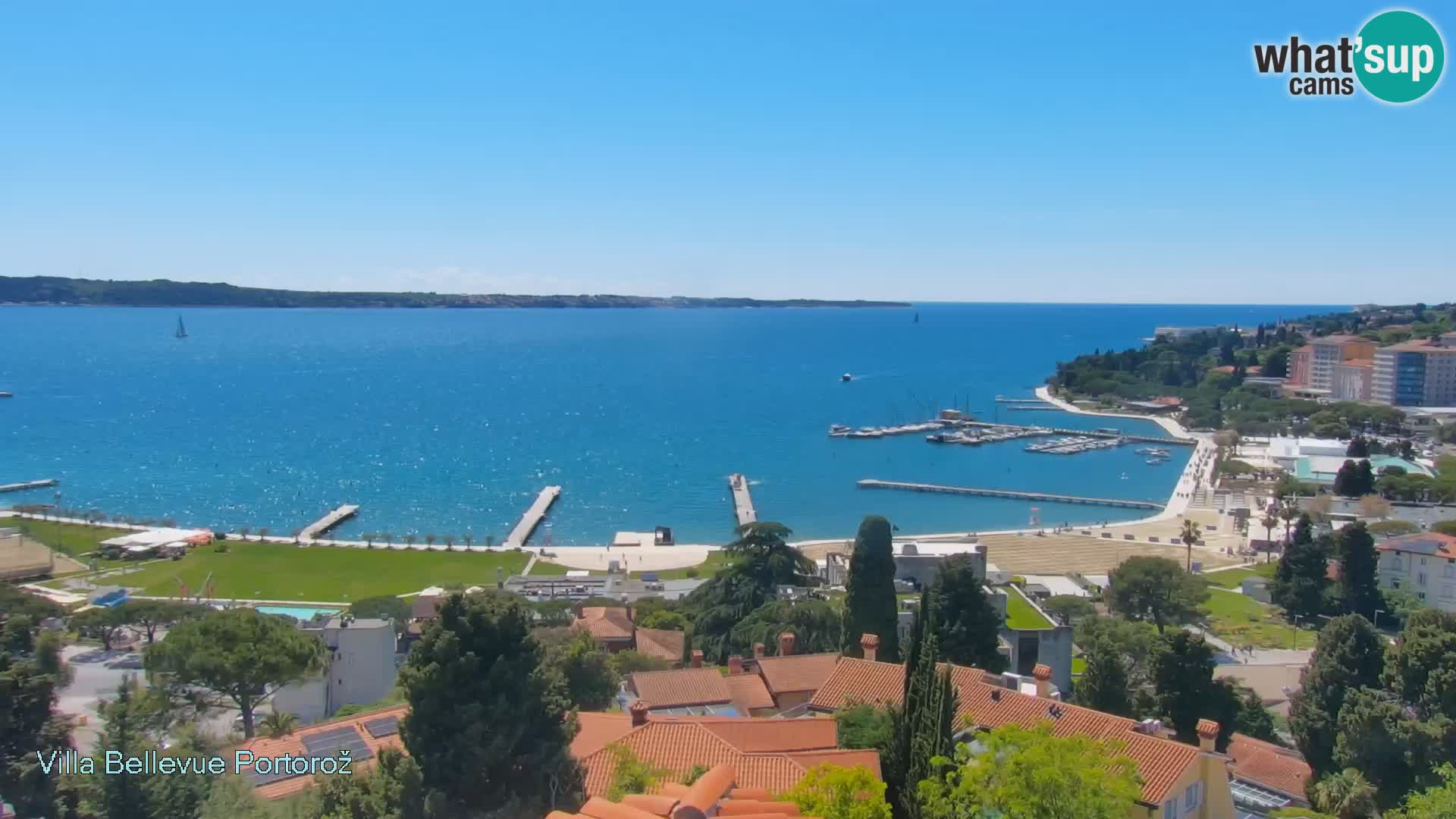 Panorama webcam Portorož – view from Villa Bellevue