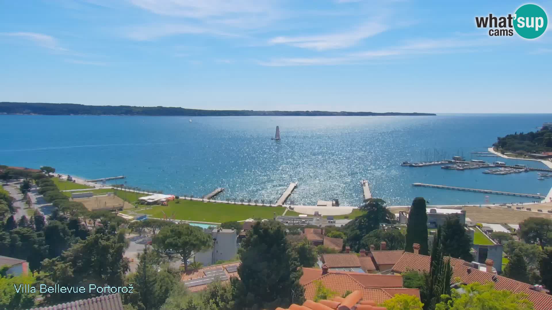 Portorož web kamera – pogled sa Villa Bellevue