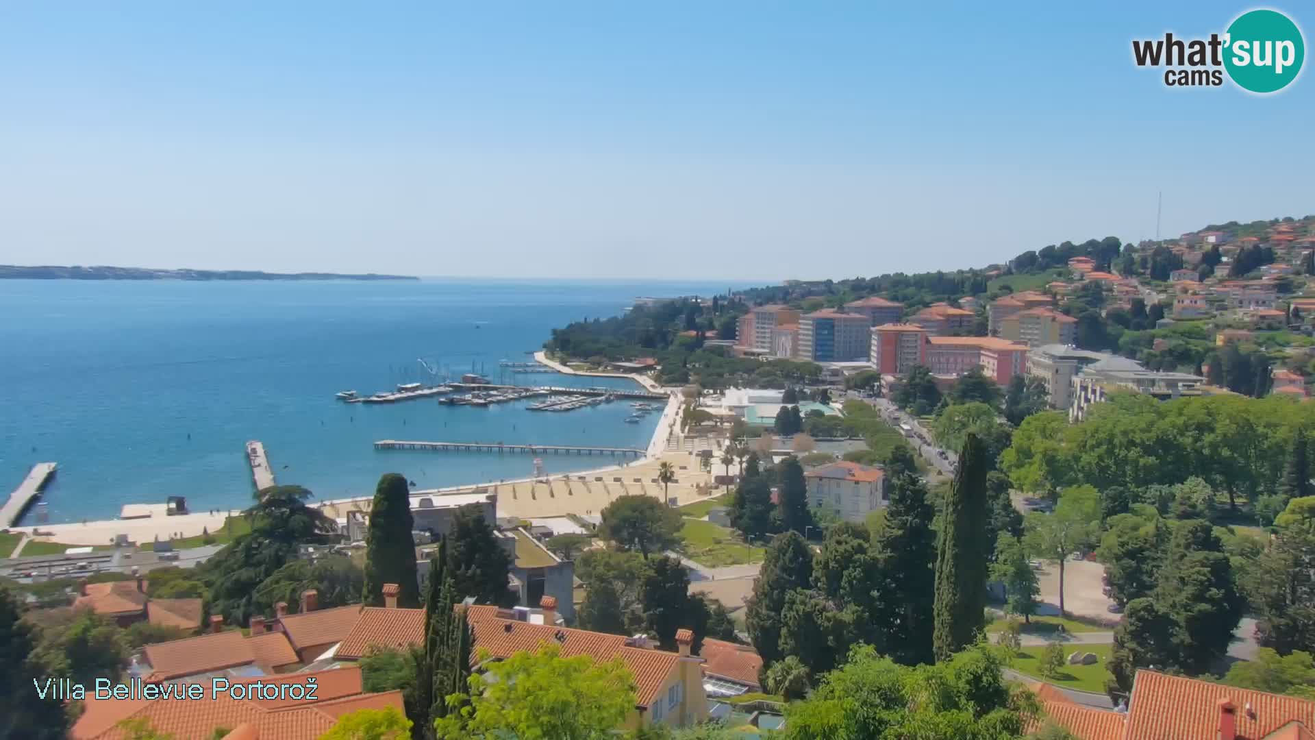 Portorož camera en vivo – Panorama Villa Bellevue