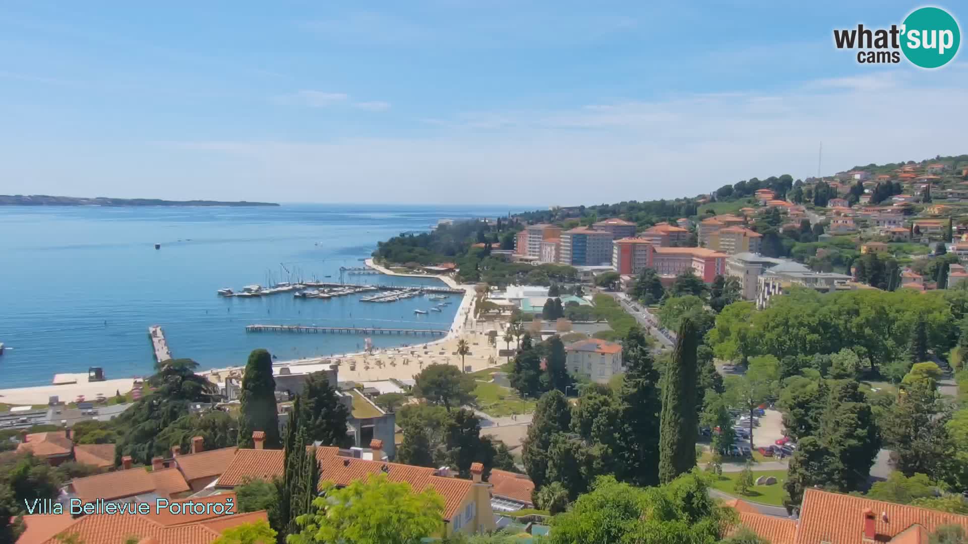 Portorož web kamera – pogled sa Villa Bellevue