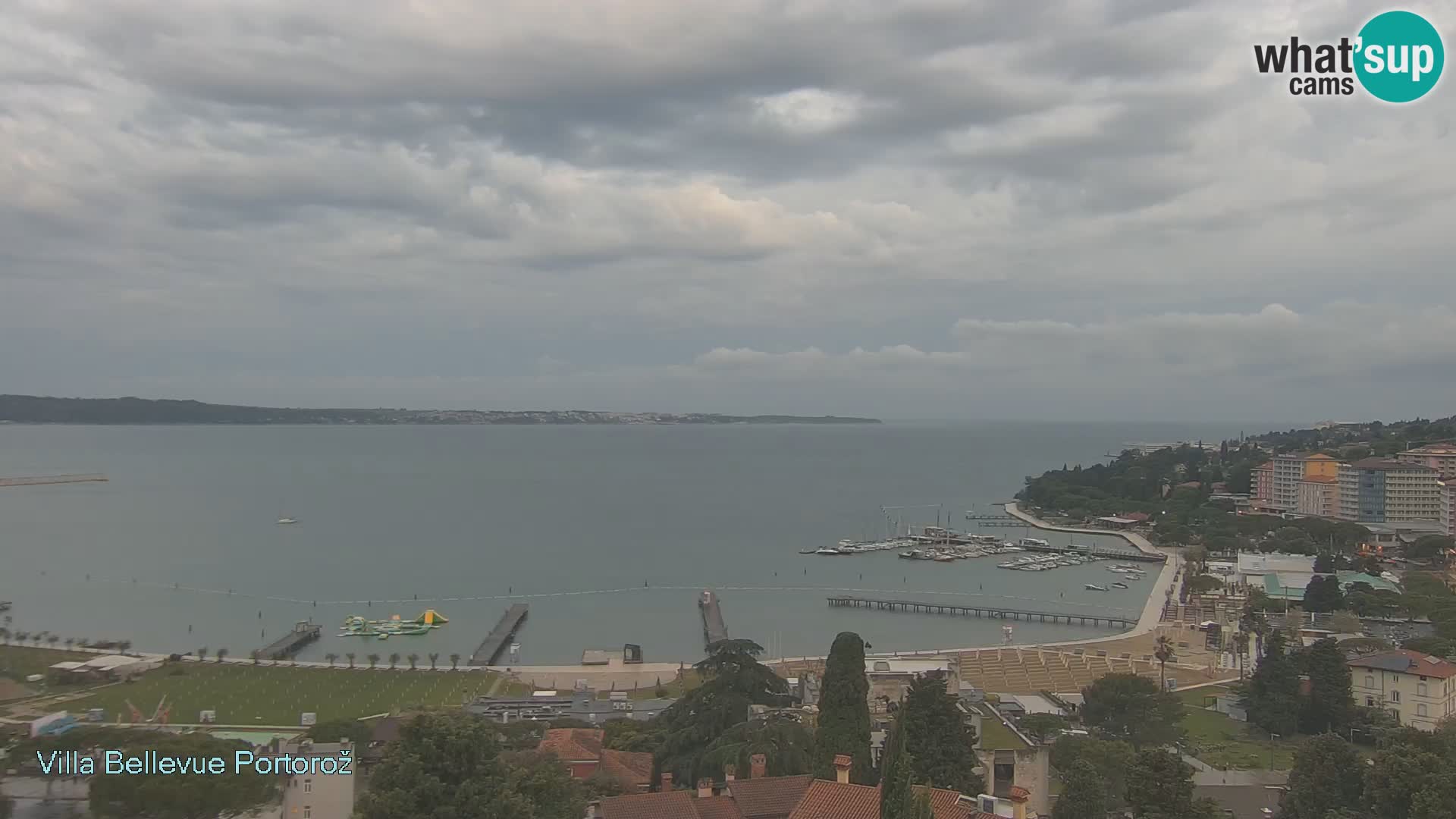 Portorož spletna kamera – pogled z Villa Bellevue