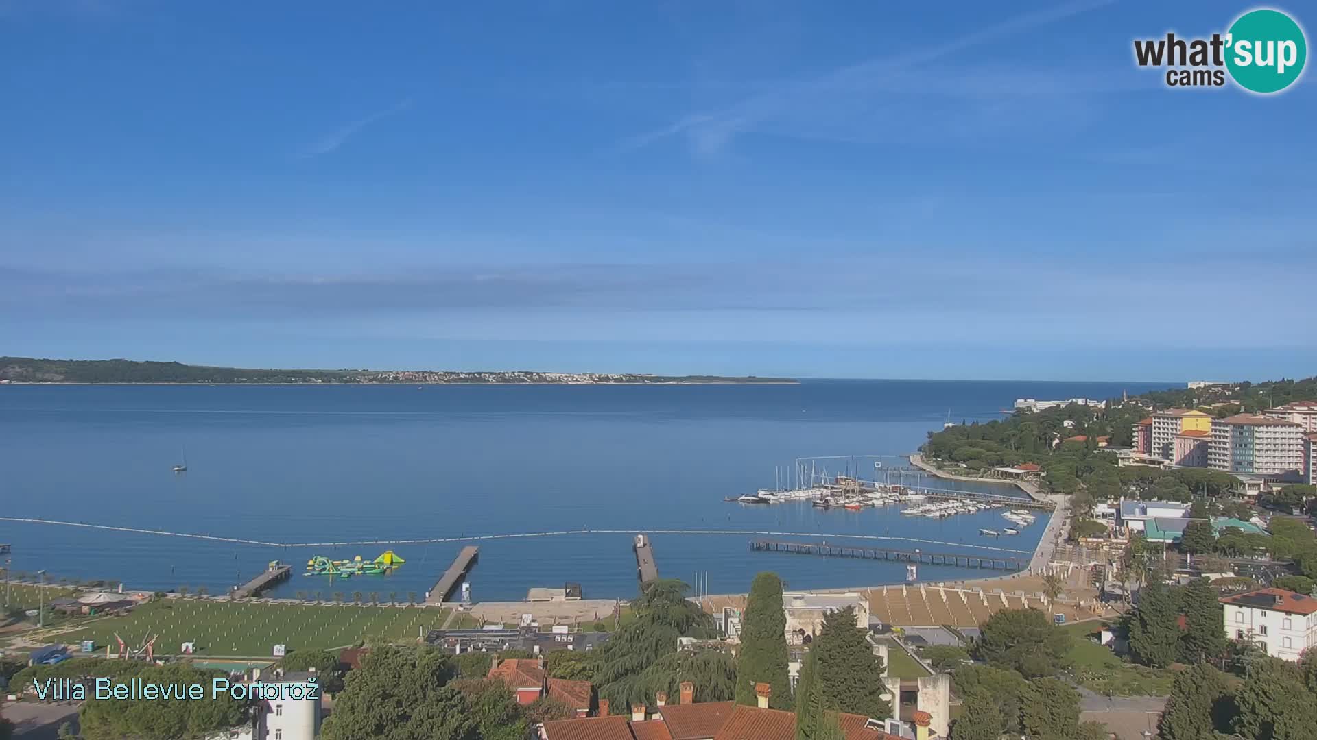 Portorož web kamera – pogled sa Villa Bellevue