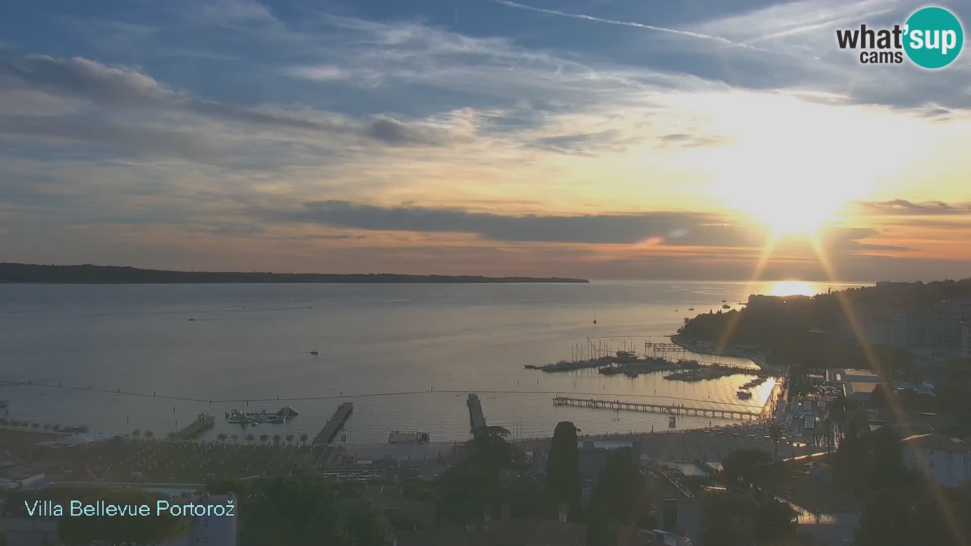 Portorož spletna kamera – pogled z Villa Bellevue