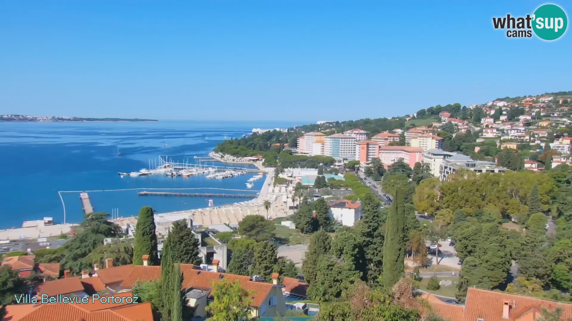 Portorož camera en vivo – Panorama Villa Bellevue