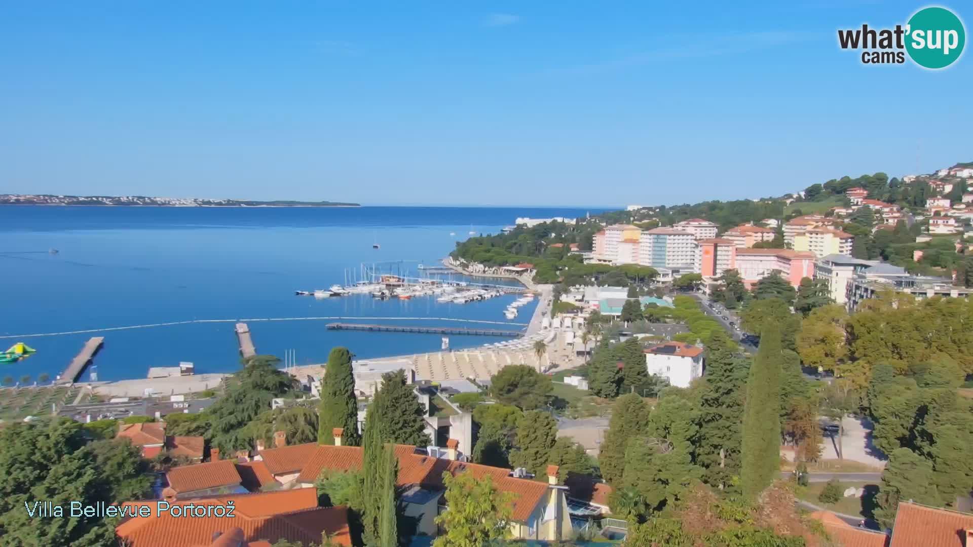 Portorož web kamera – pogled sa Villa Bellevue