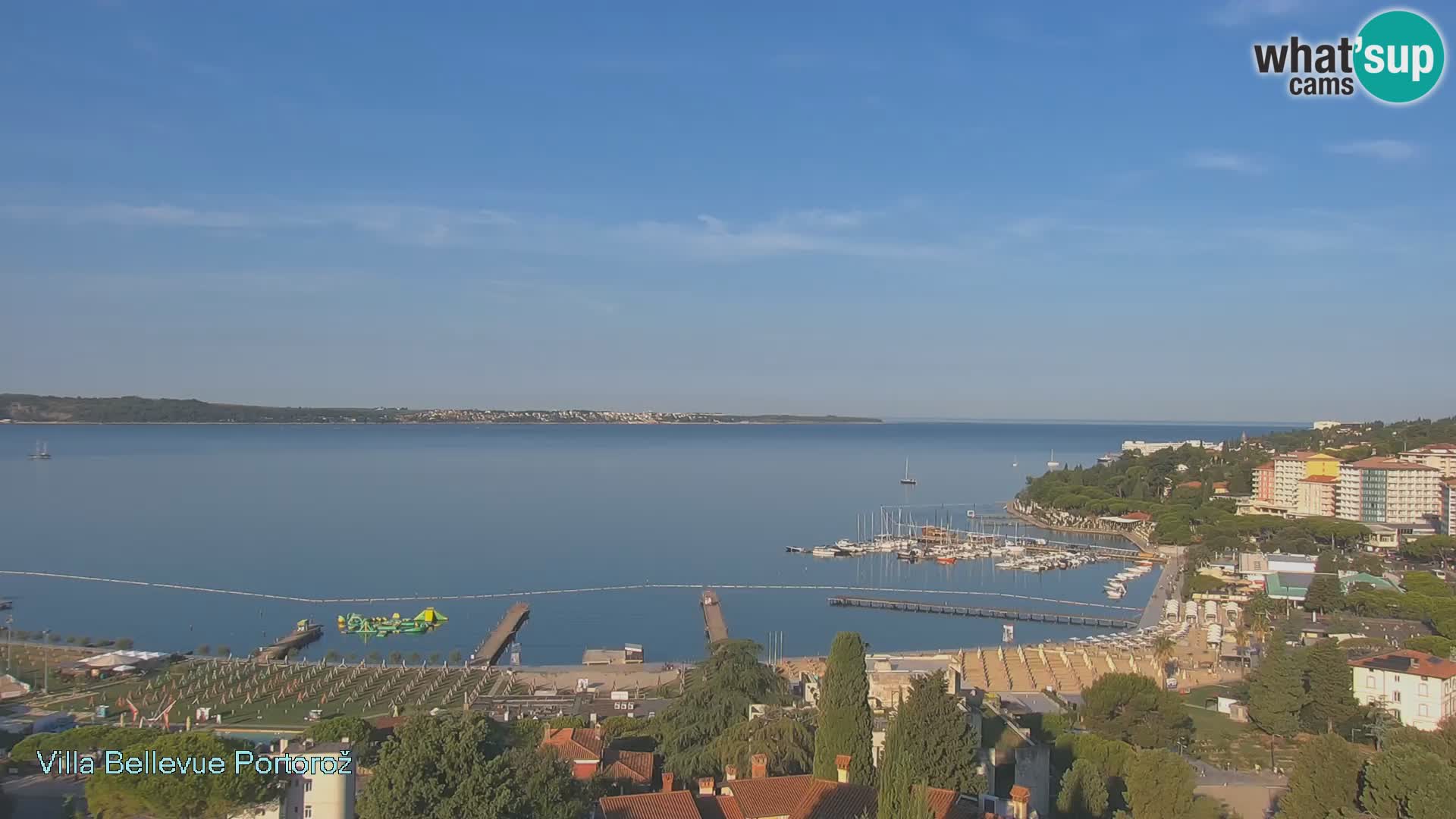 Portorož web kamera – pogled sa Villa Bellevue