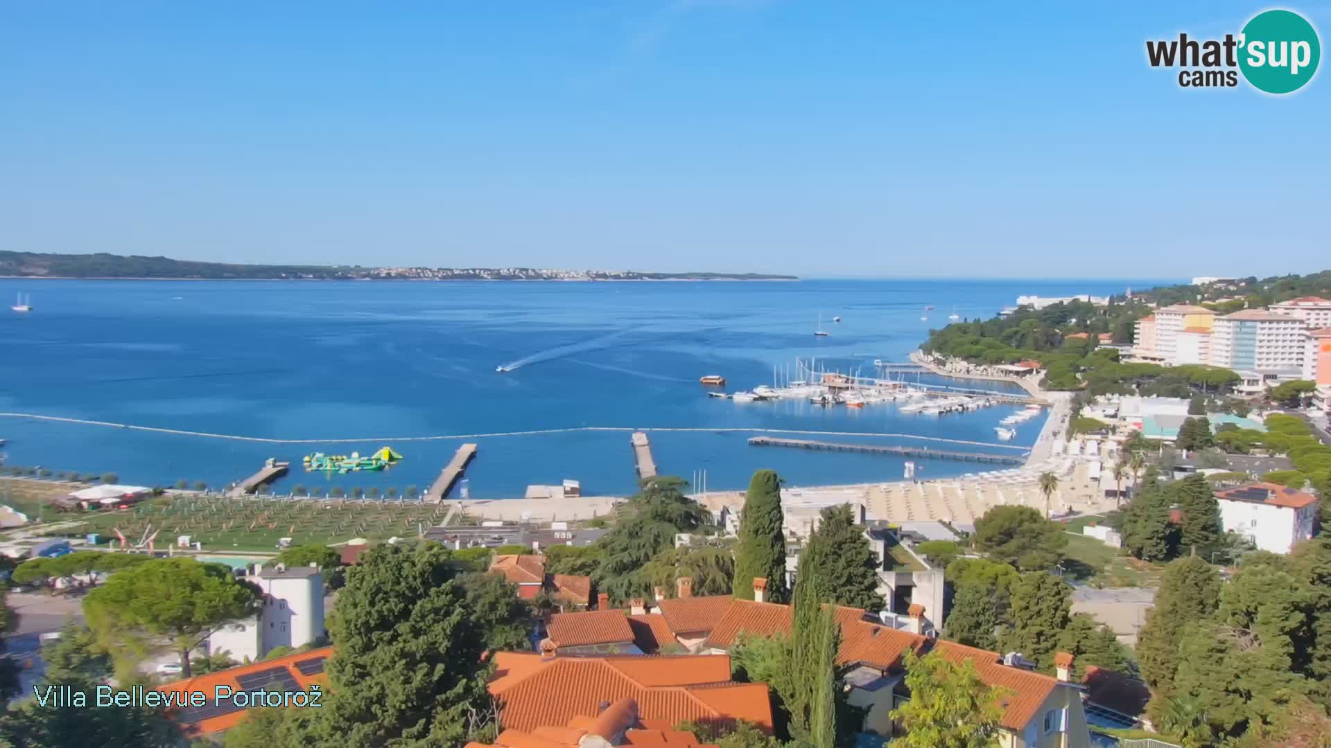 Portorož web kamera – pogled sa Villa Bellevue