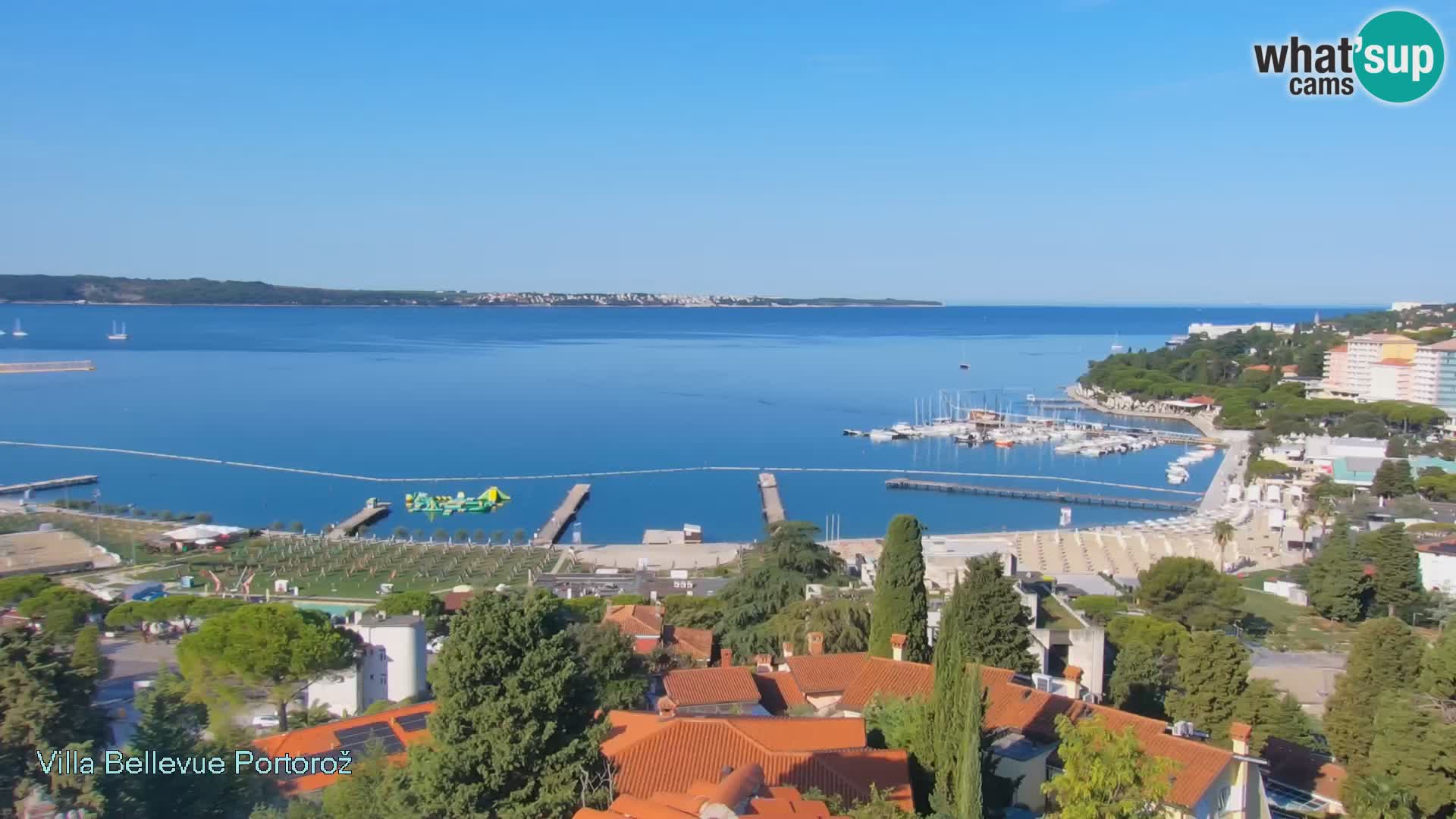 Portorož web kamera – pogled sa Villa Bellevue