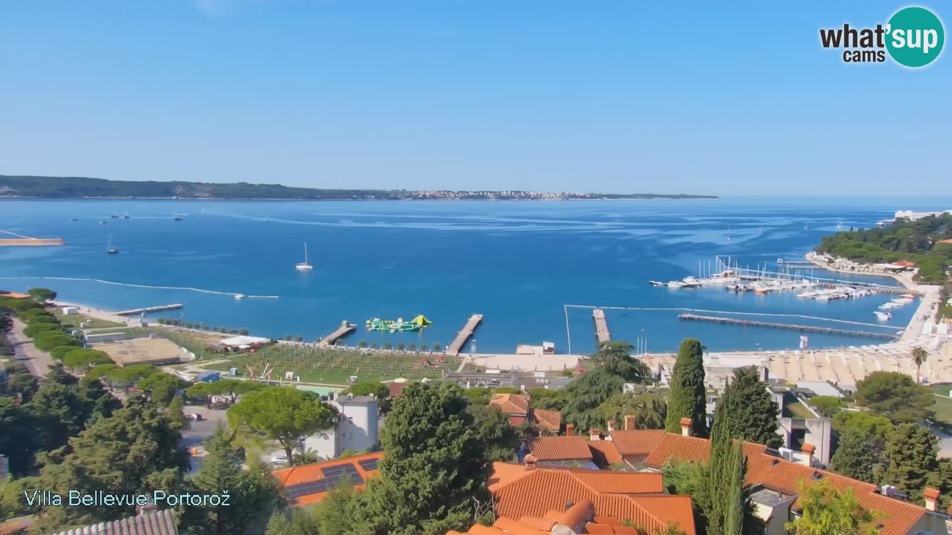 Portorož web kamera – pogled sa Villa Bellevue