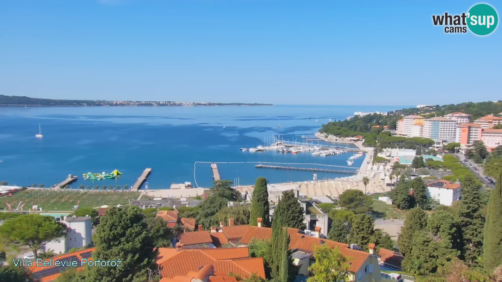 Portorož web kamera – pogled sa Villa Bellevue