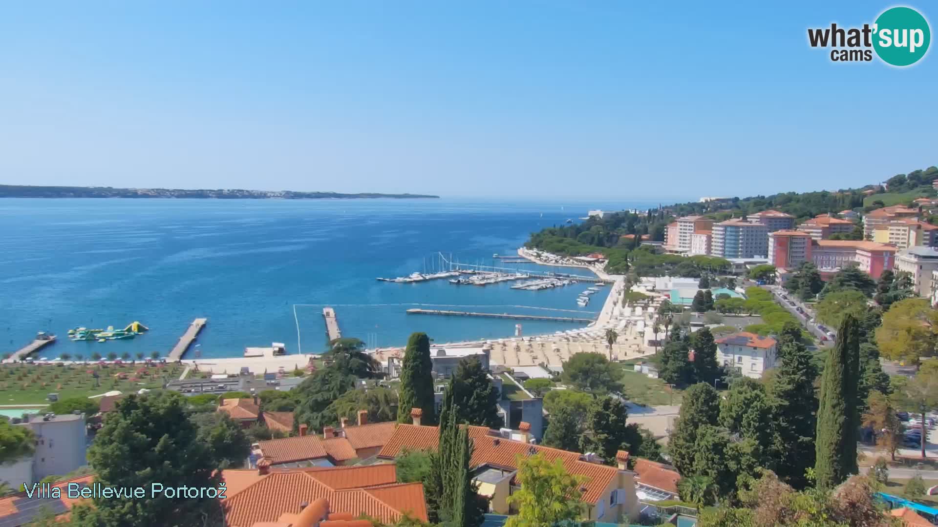 Portorož camera en vivo – Panorama Villa Bellevue