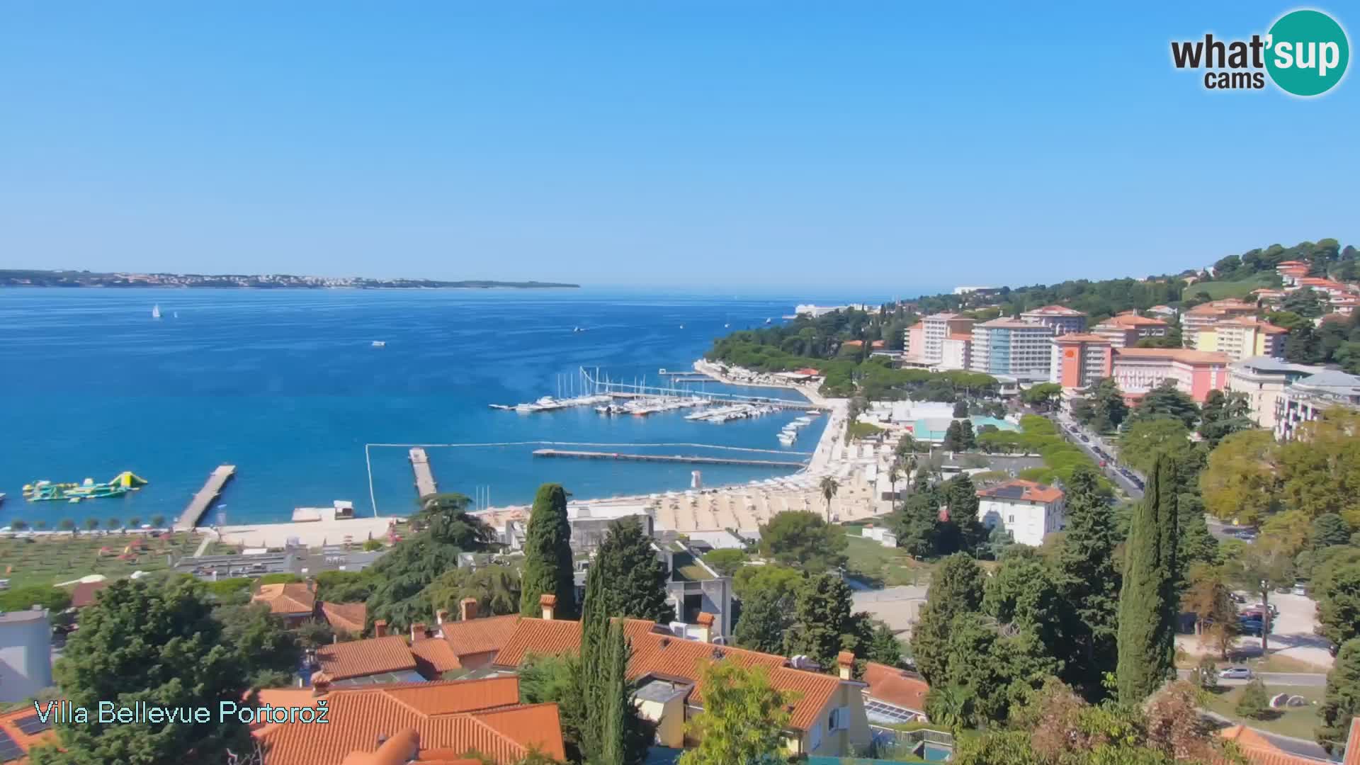 Portorož camera en vivo – Panorama Villa Bellevue