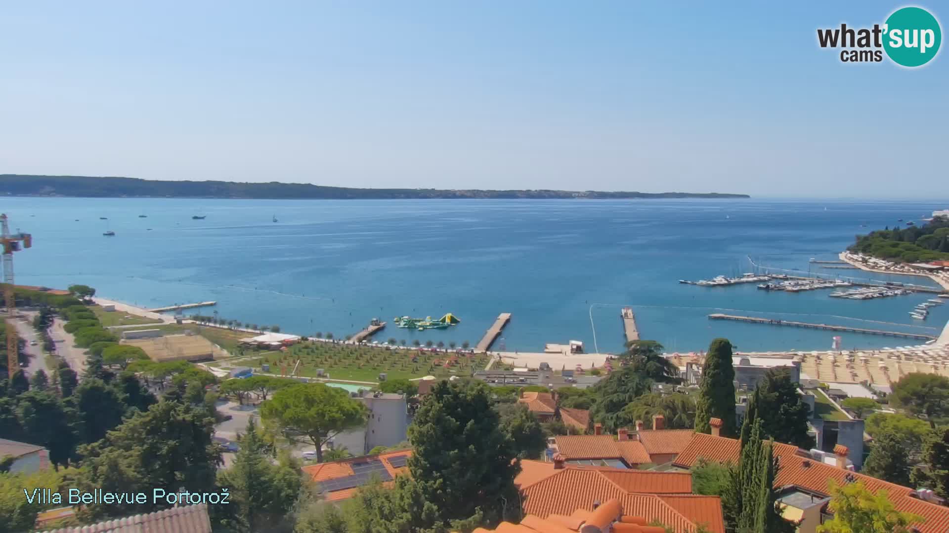 Portorož web kamera – pogled sa Villa Bellevue