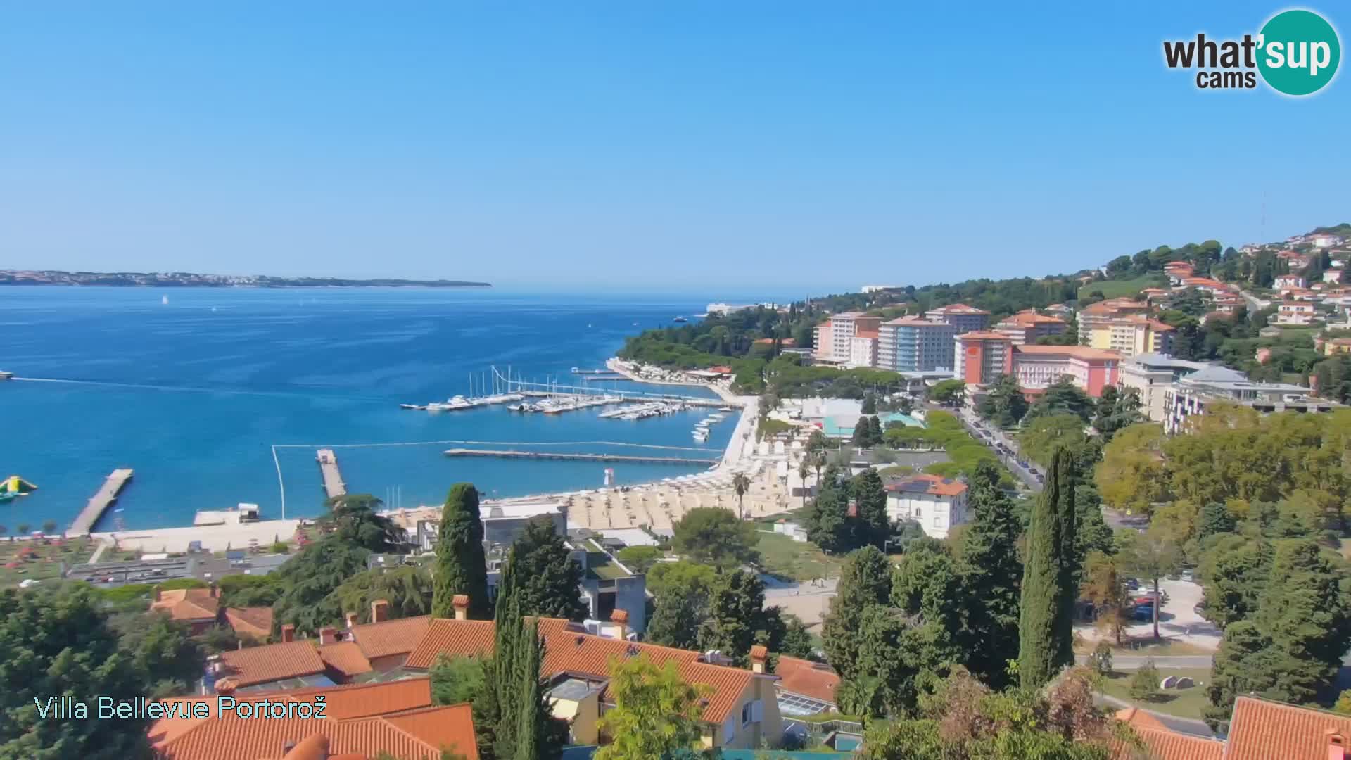 Portorož camera en vivo – Panorama Villa Bellevue