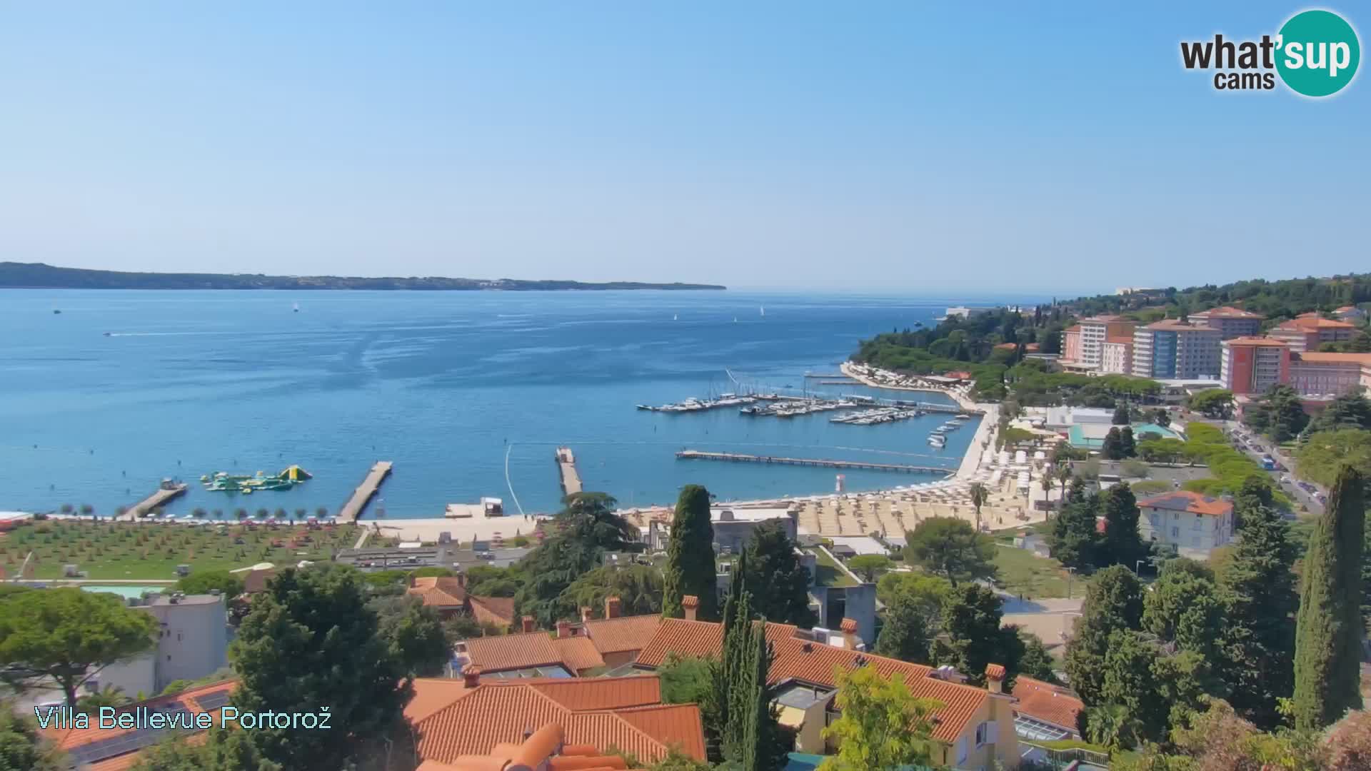 Portorož camera en vivo – Panorama Villa Bellevue