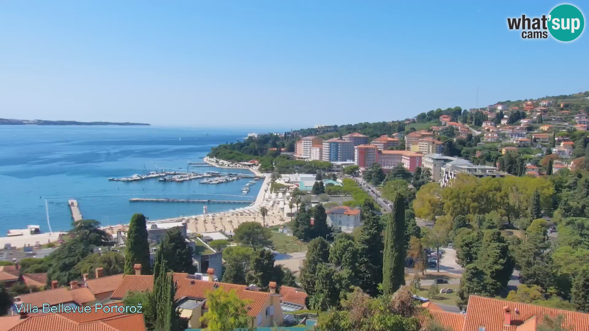 Portorož web kamera – pogled sa Villa Bellevue
