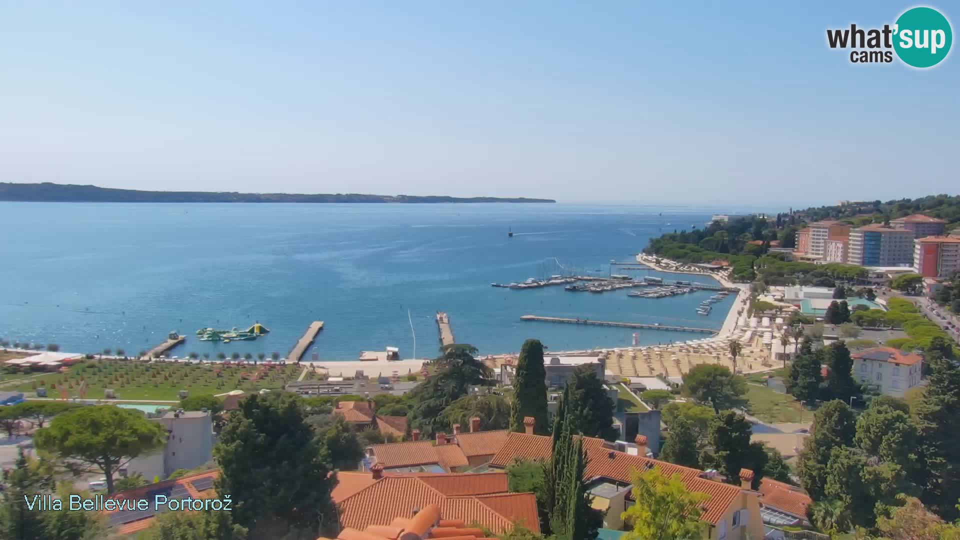 Portorož web kamera – pogled sa Villa Bellevue