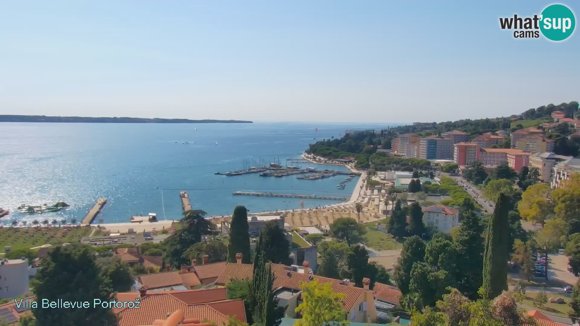 Portorož web kamera – pogled sa Villa Bellevue