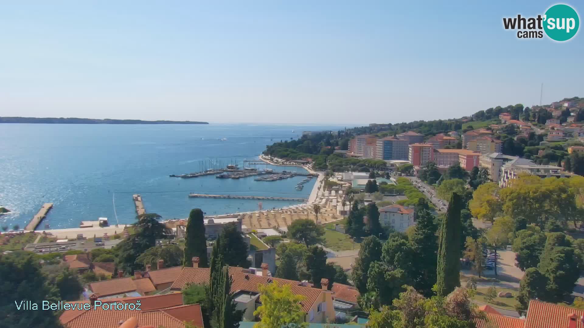 Portorož camera en vivo – Panorama Villa Bellevue
