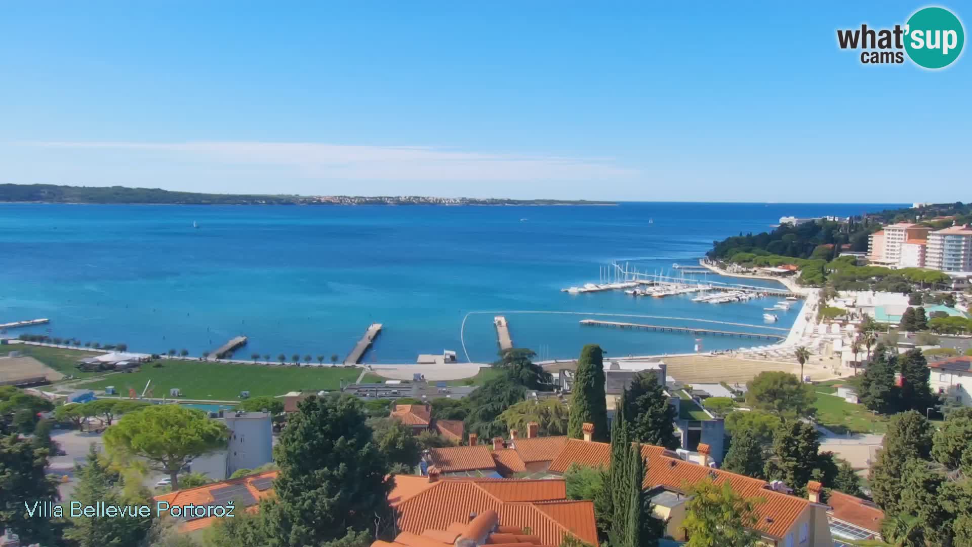 Portorož web kamera – pogled sa Villa Bellevue