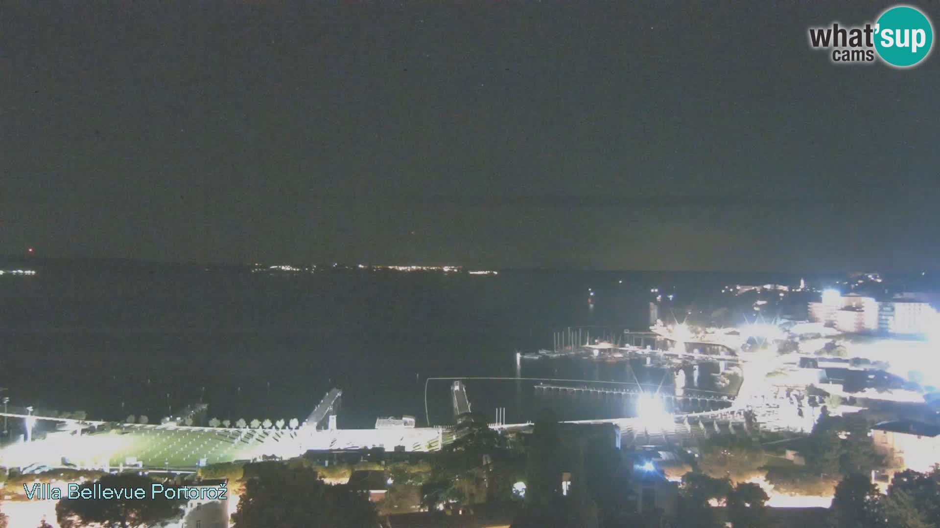 Portorož spletna kamera – pogled z Villa Bellevue