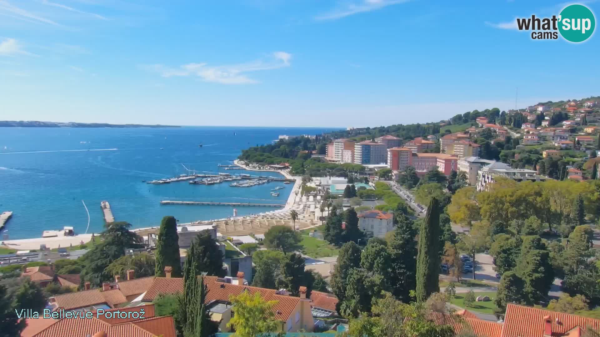 Portorož web kamera – pogled sa Villa Bellevue