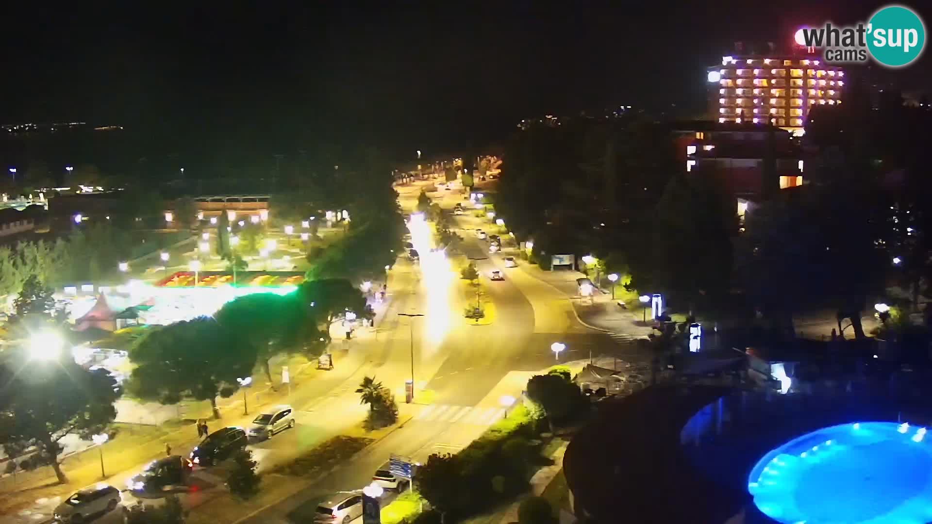 Portorož web kamera – pogled na marinu i teniške terene