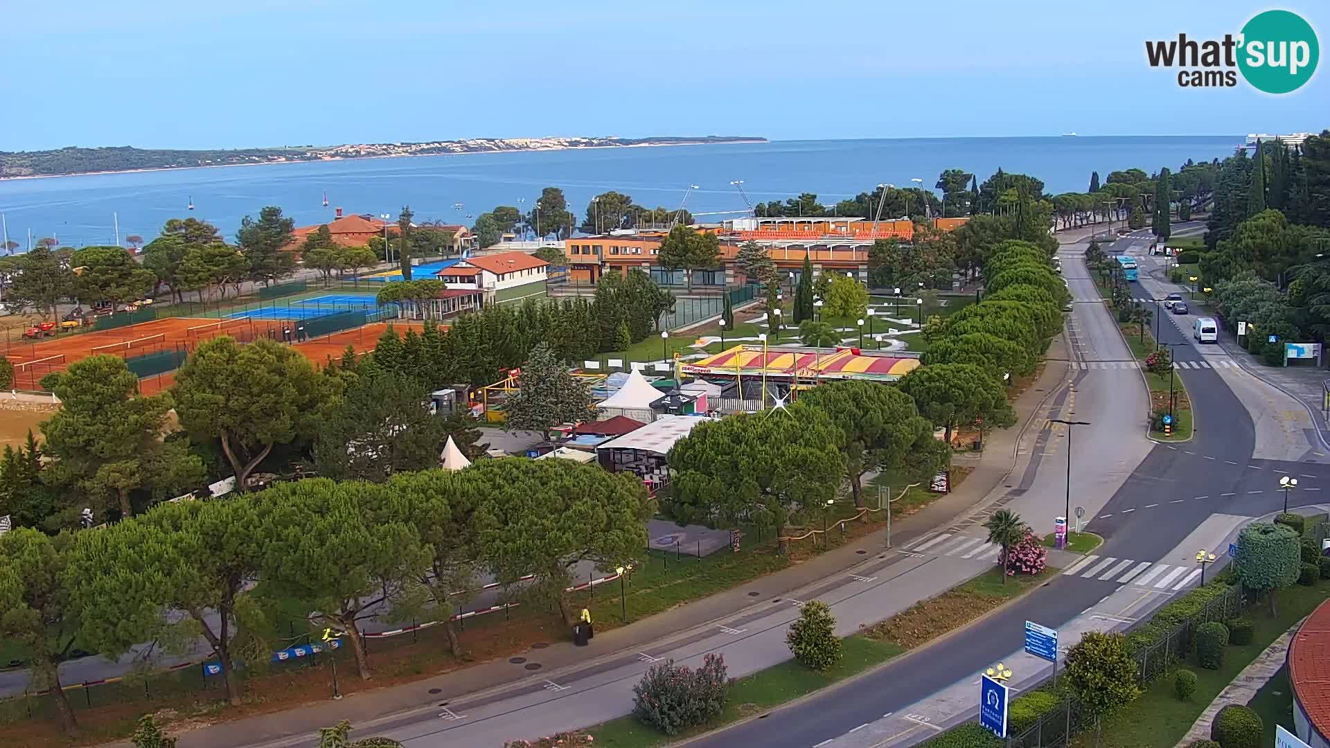 Portorose Live Webcam – vista sulla marina e i campi da tennis